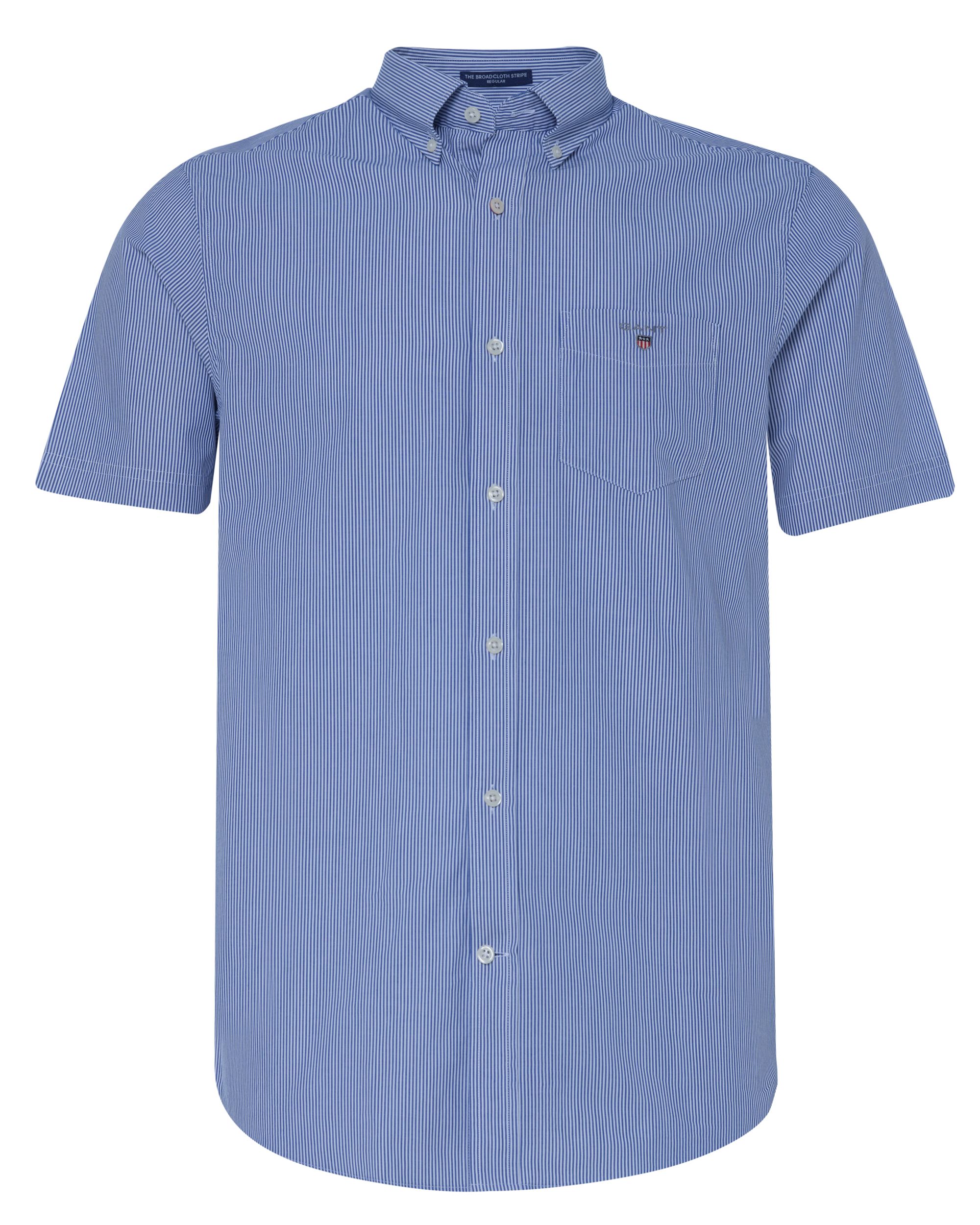 GANT Casual Overhemd KM Blauw streep 081486-001-L