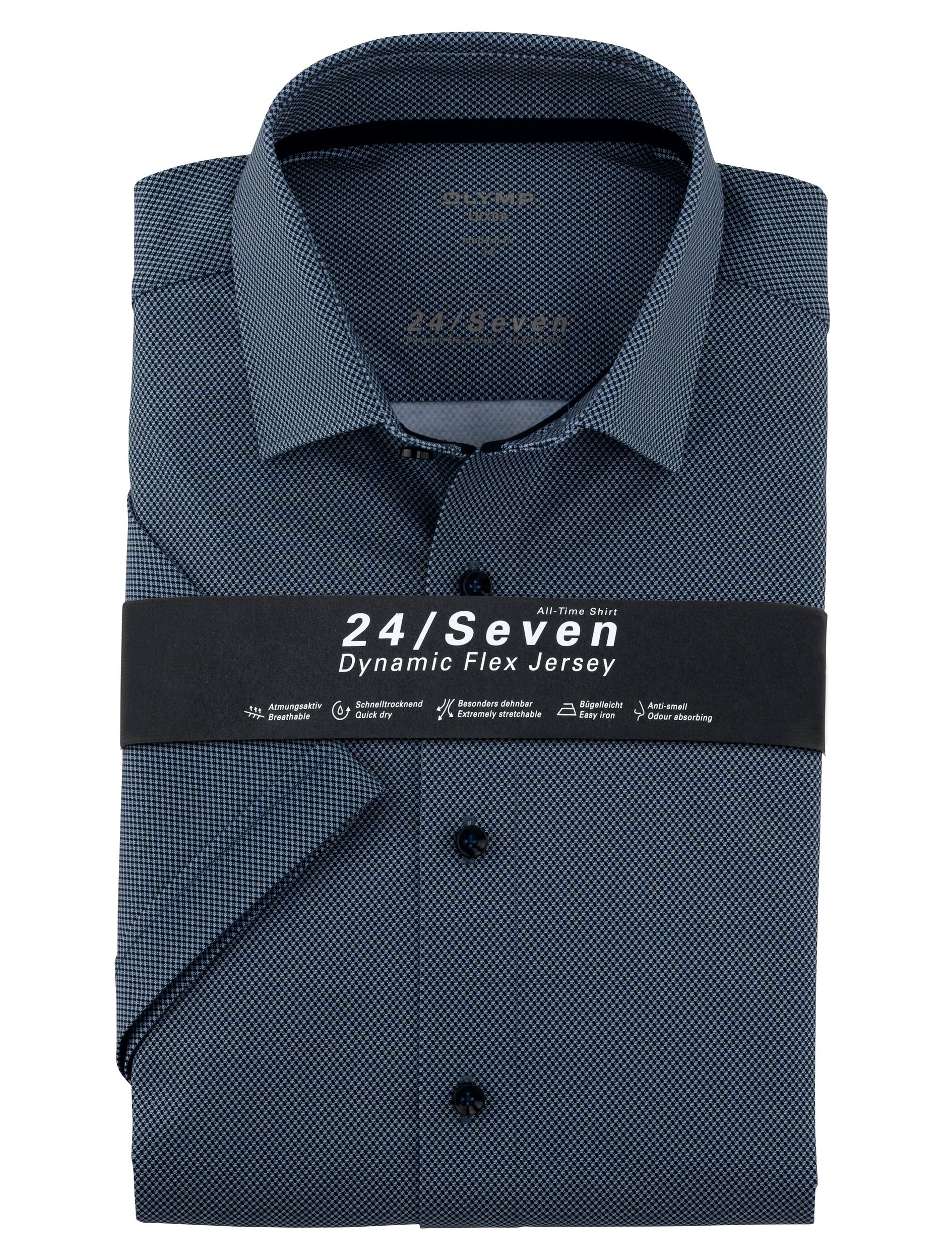 OLYMP Overhemd KM Donker blauw 081500-001-37