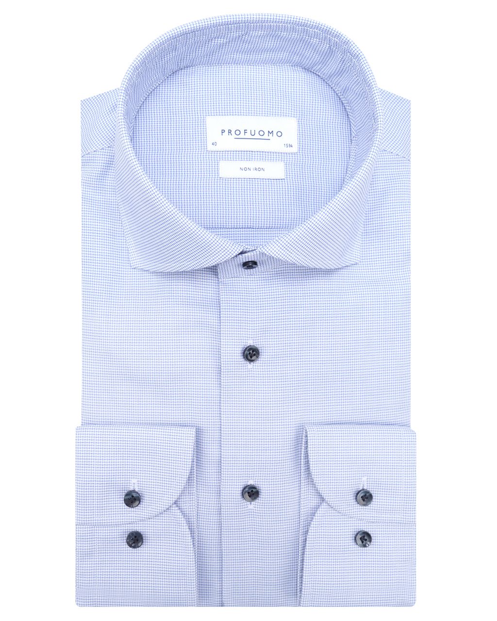 Profuomo Overhemd LM Blauw 081524-001-38