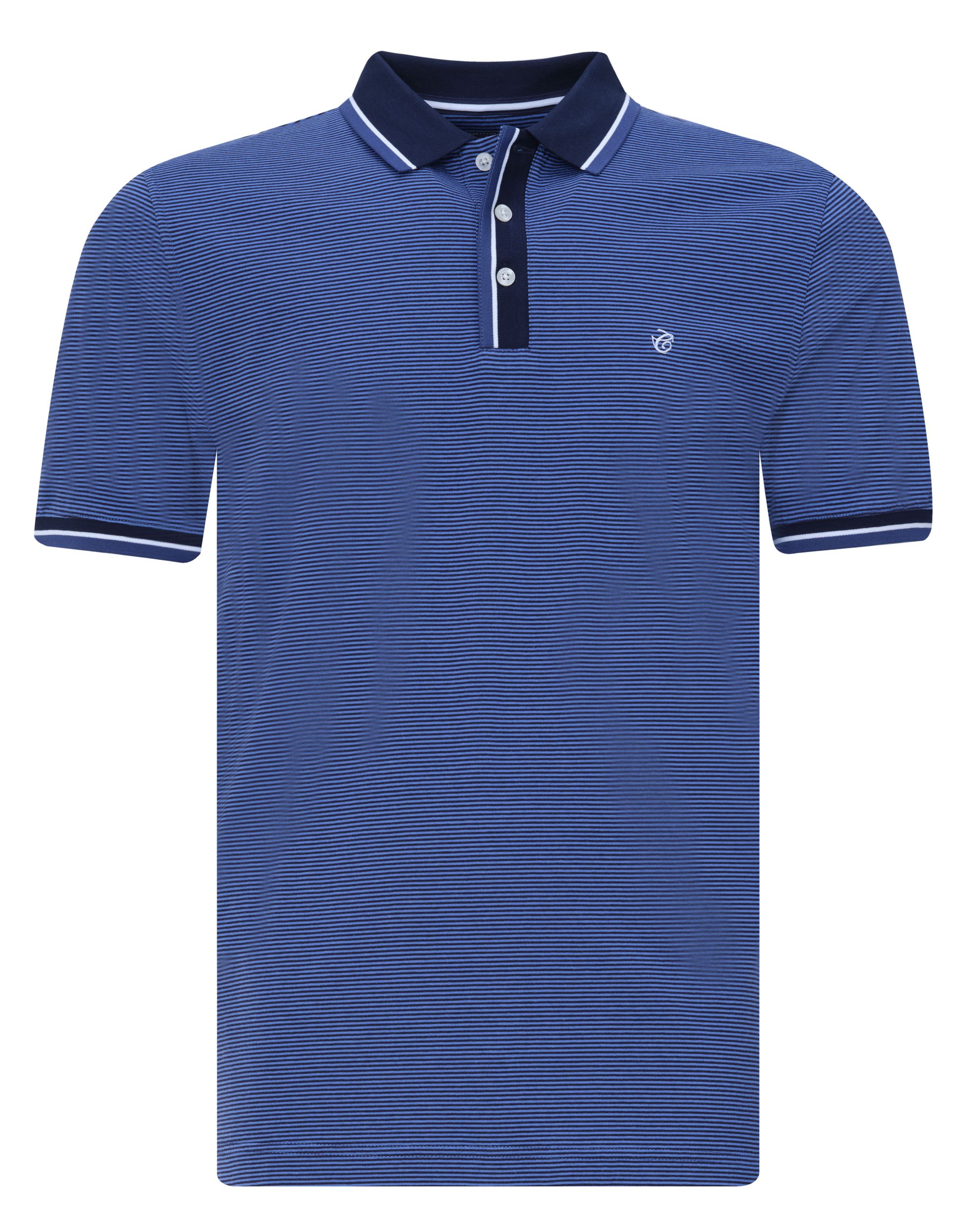Campbell Classic Reno Polo KM Navy streep 081530-001-L