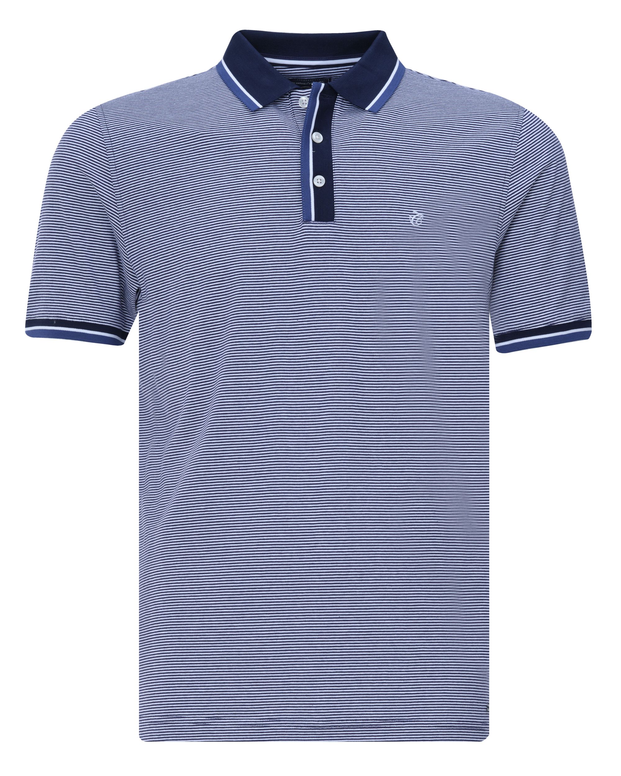 Campbell Classic Reno Polo KM Navy streep 081530-002-L