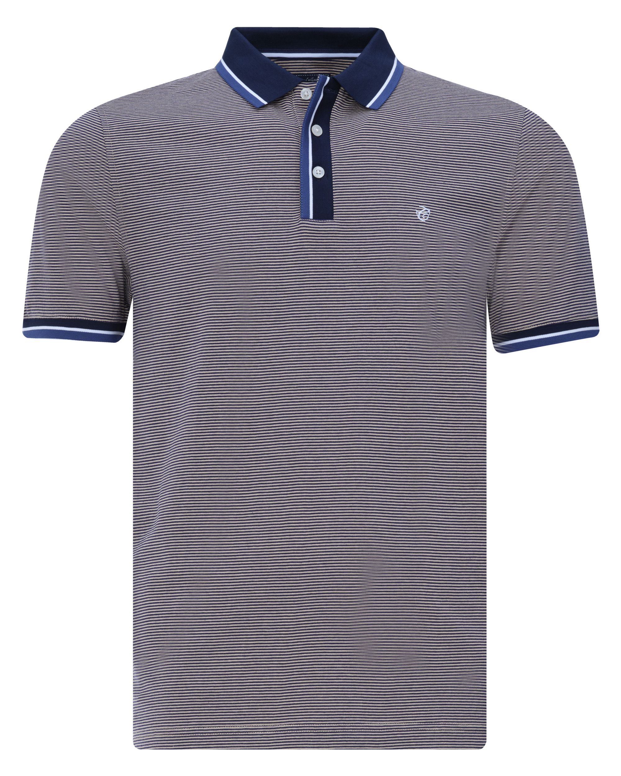 Campbell Classic Reno Polo KM L.bruin streep 081530-004-L