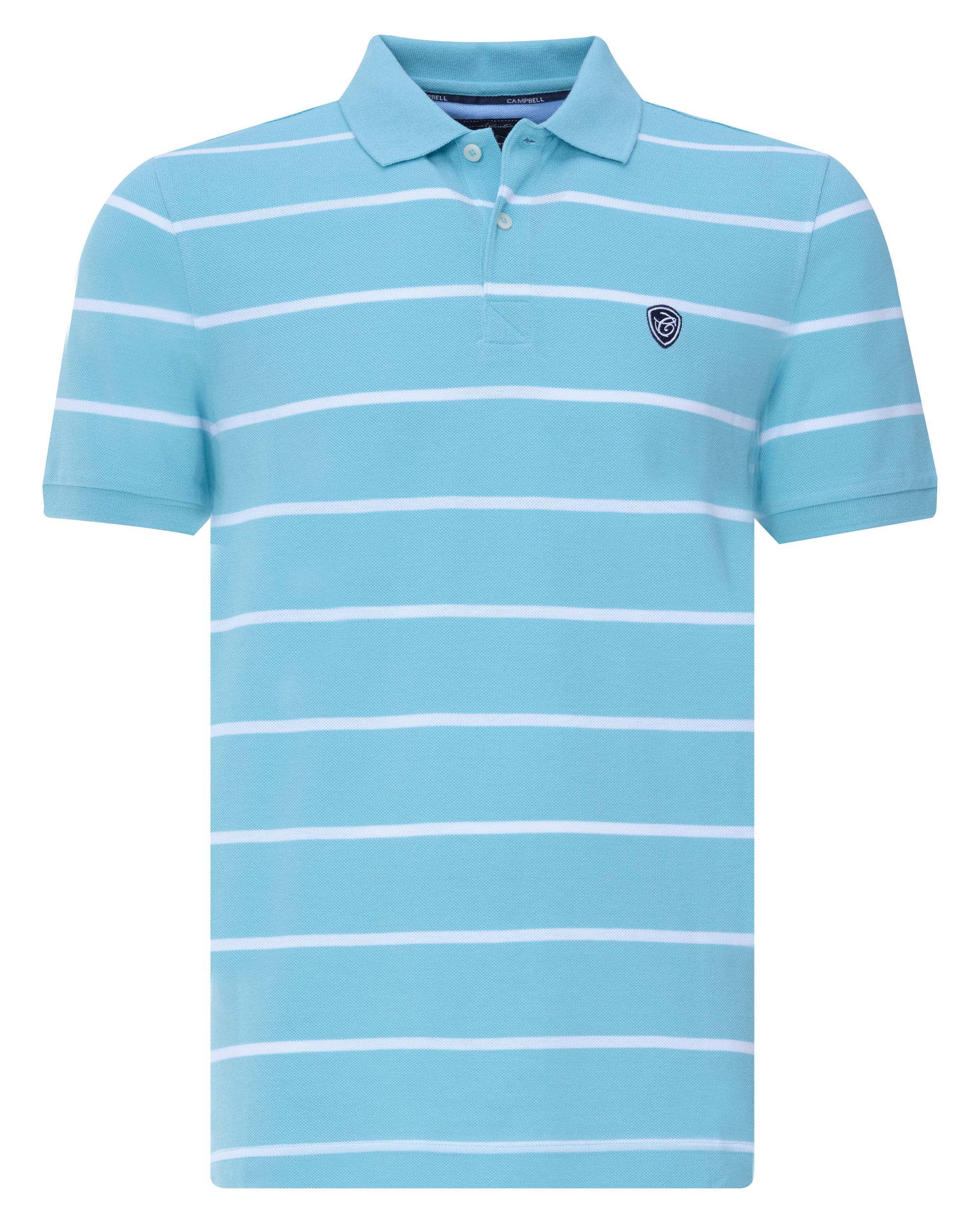 Campbell Classic Carlton Polo KM Licht Cyaan 081531-002-L