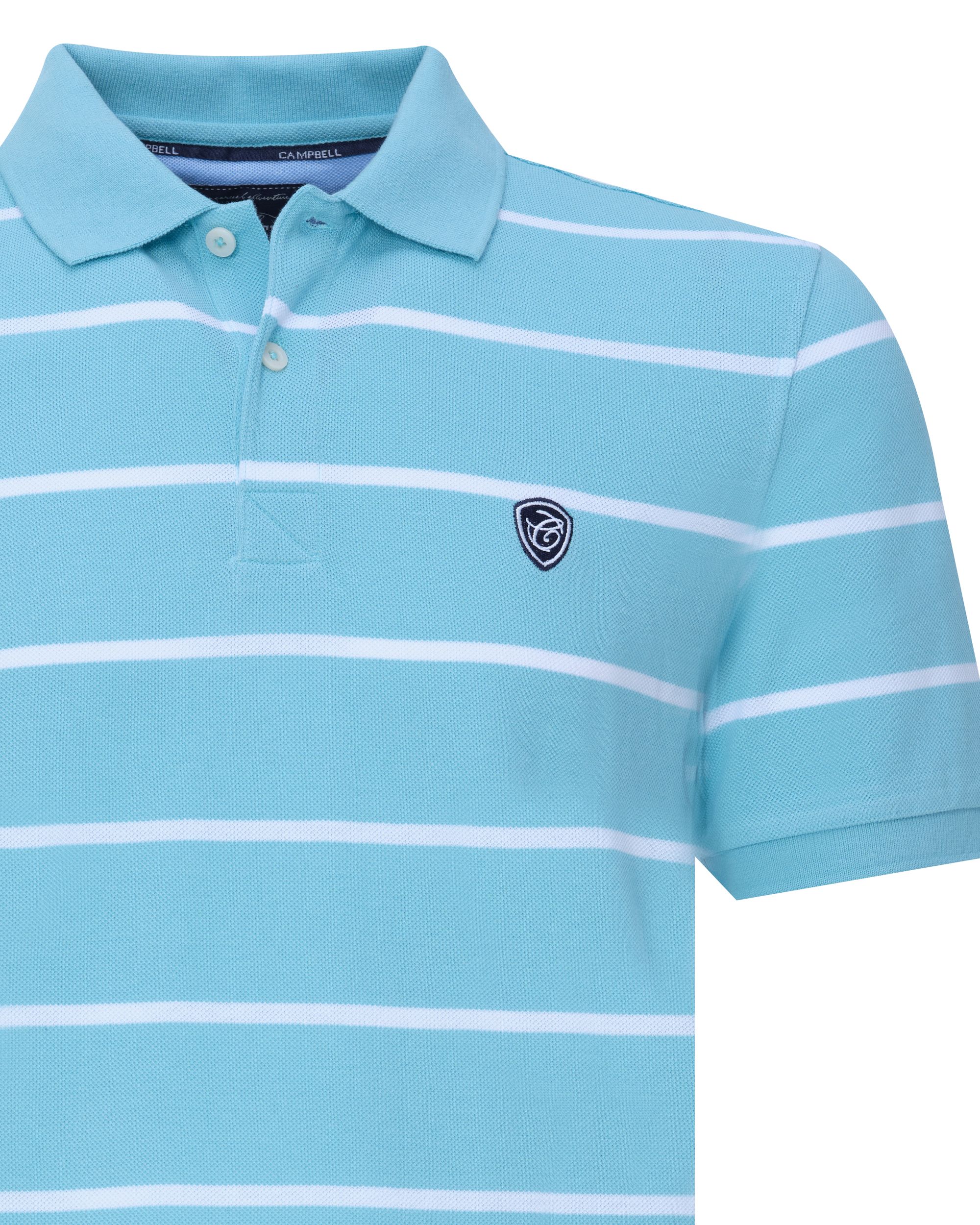 Campbell Classic Carlton Polo KM Licht Cyaan 081531-002-L