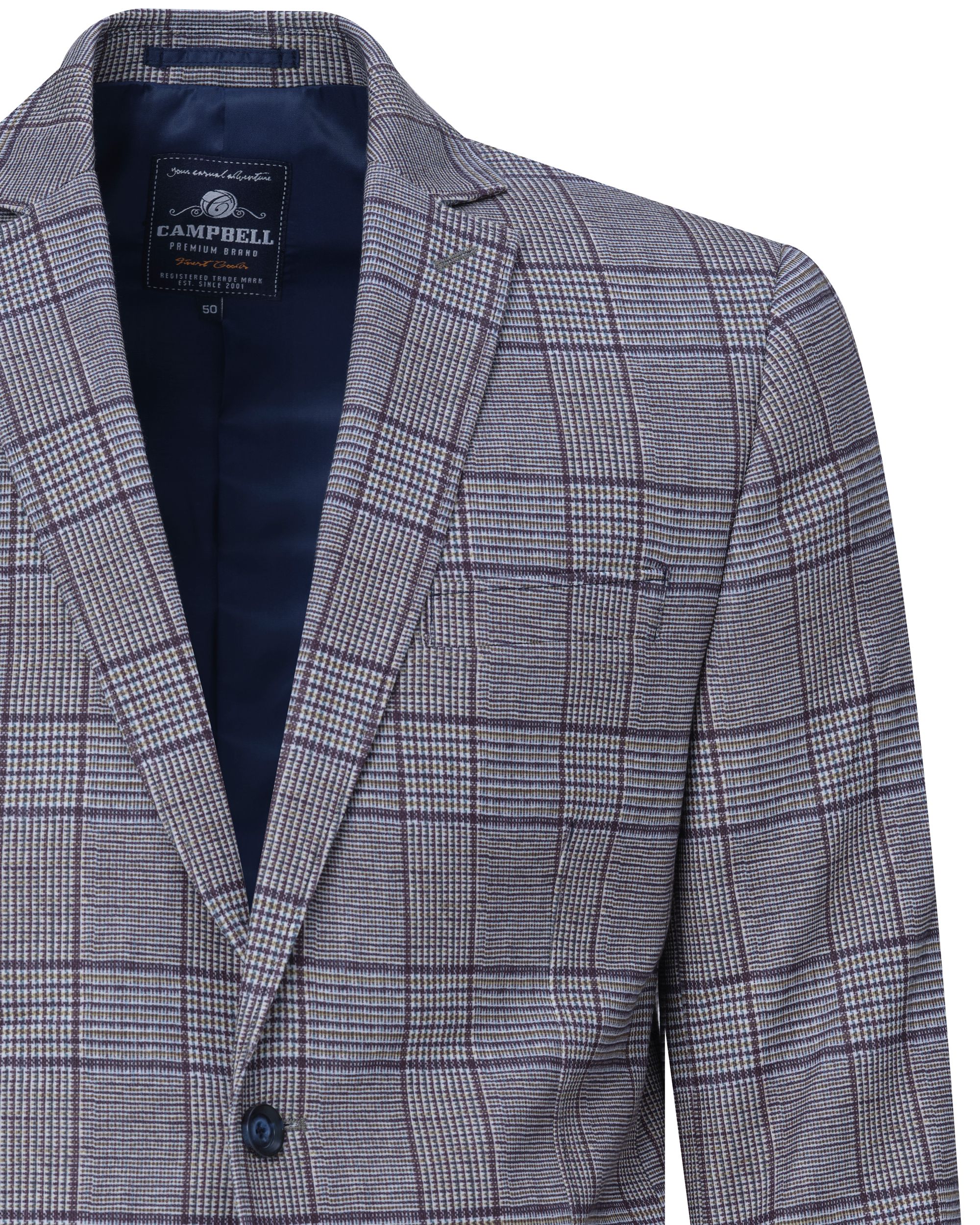 Campbell Classic Blazer Groen grote ruit 081533-001-48