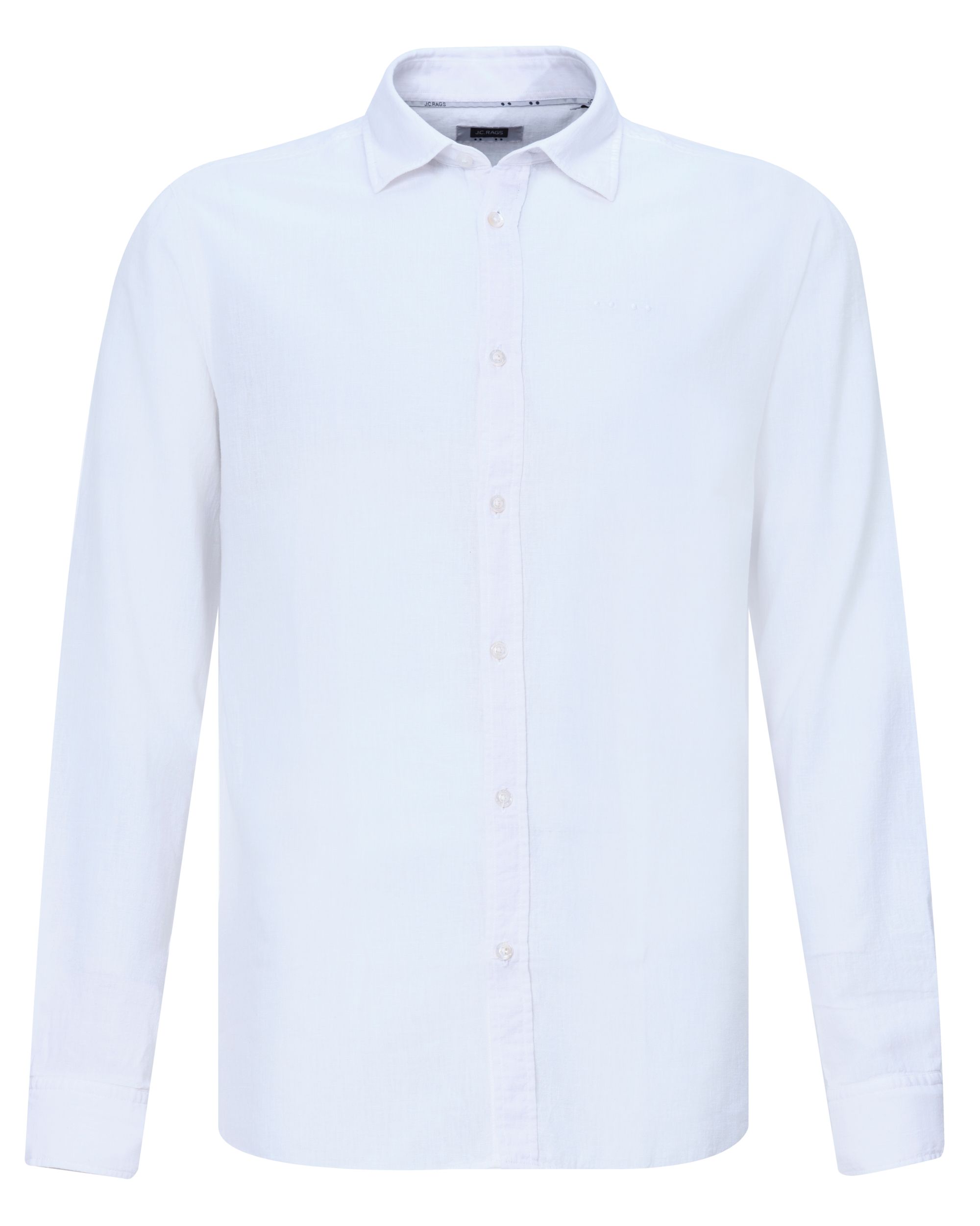 J.C. RAGS Casual Overhemd LM WHITE 081589-001-L