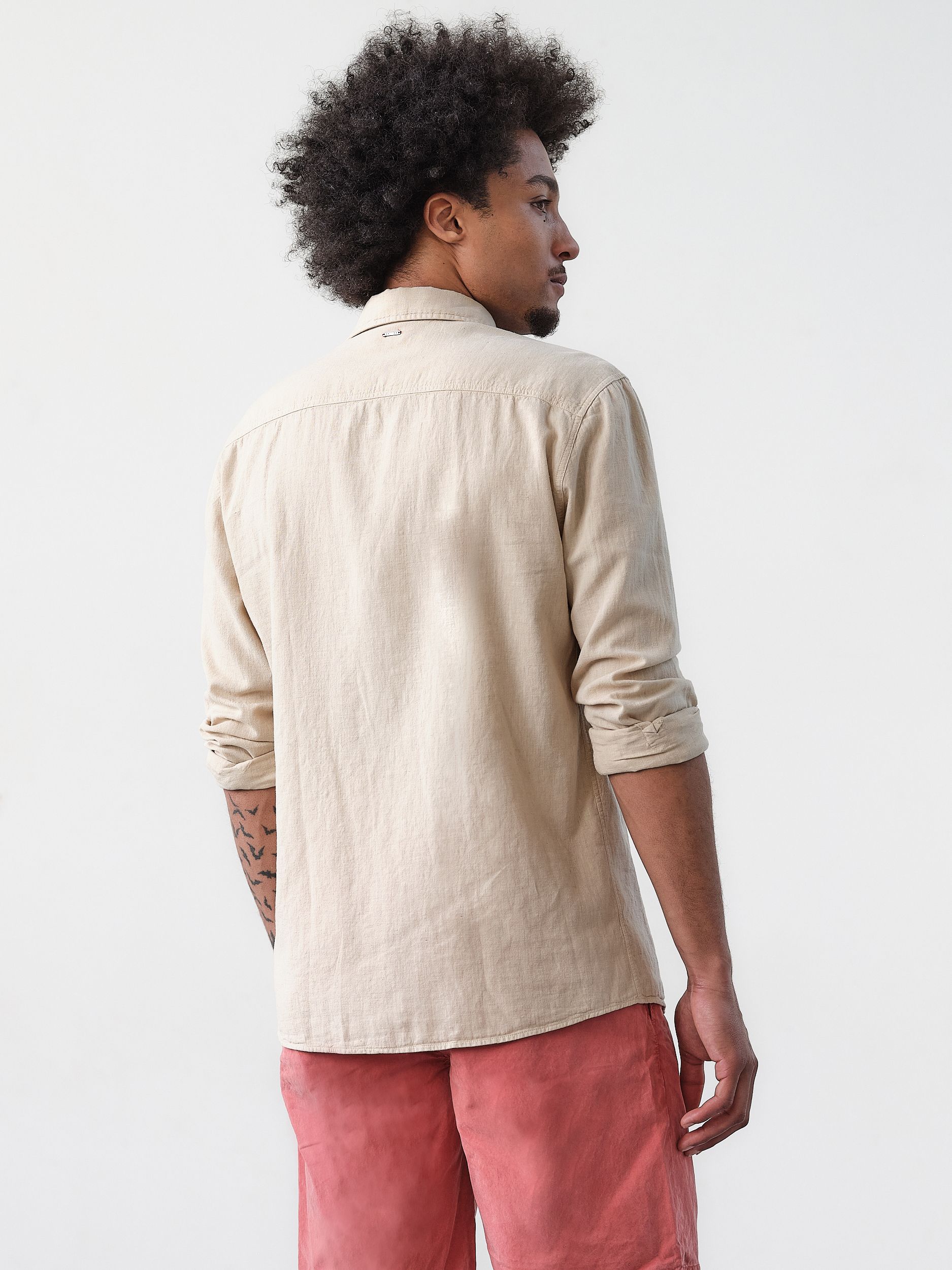 J.C. RAGS Casual Overhemd LM Safari 081589-002-L