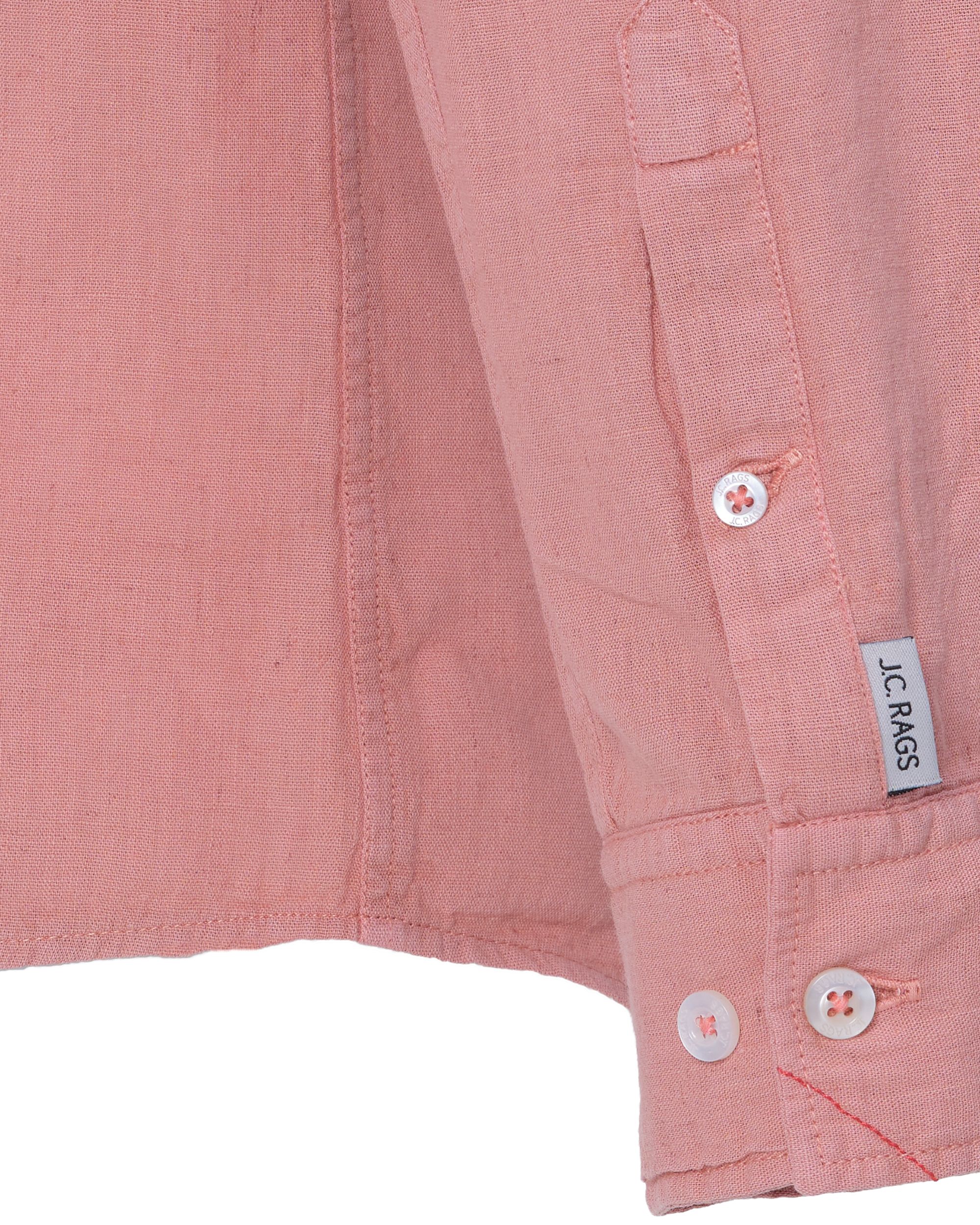 J.C. RAGS Casual Overhemd LM Light Mahogany 081589-003-L