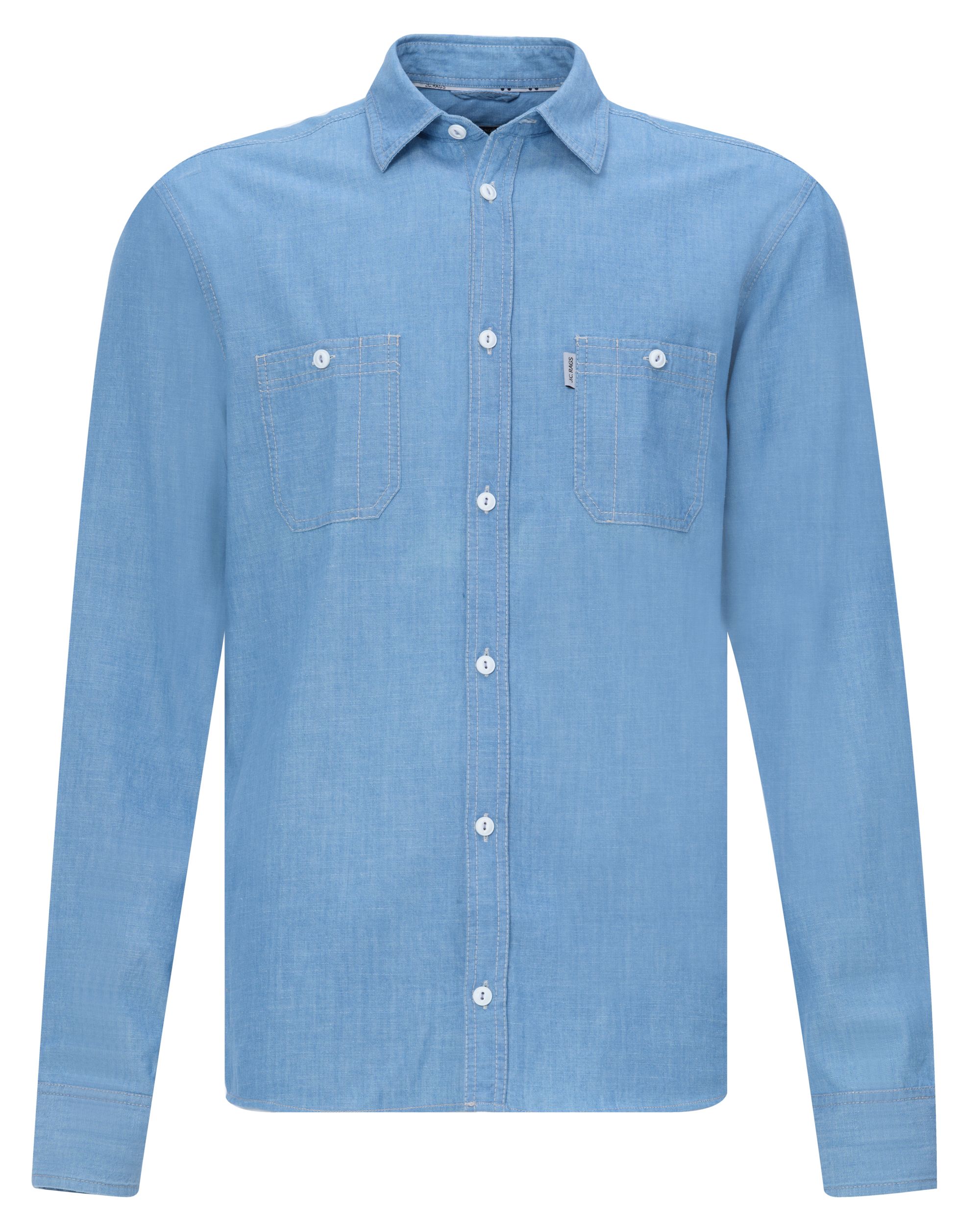 J.C. RAGS Casual Overhemd LM Forget-me-not 081592-001-L