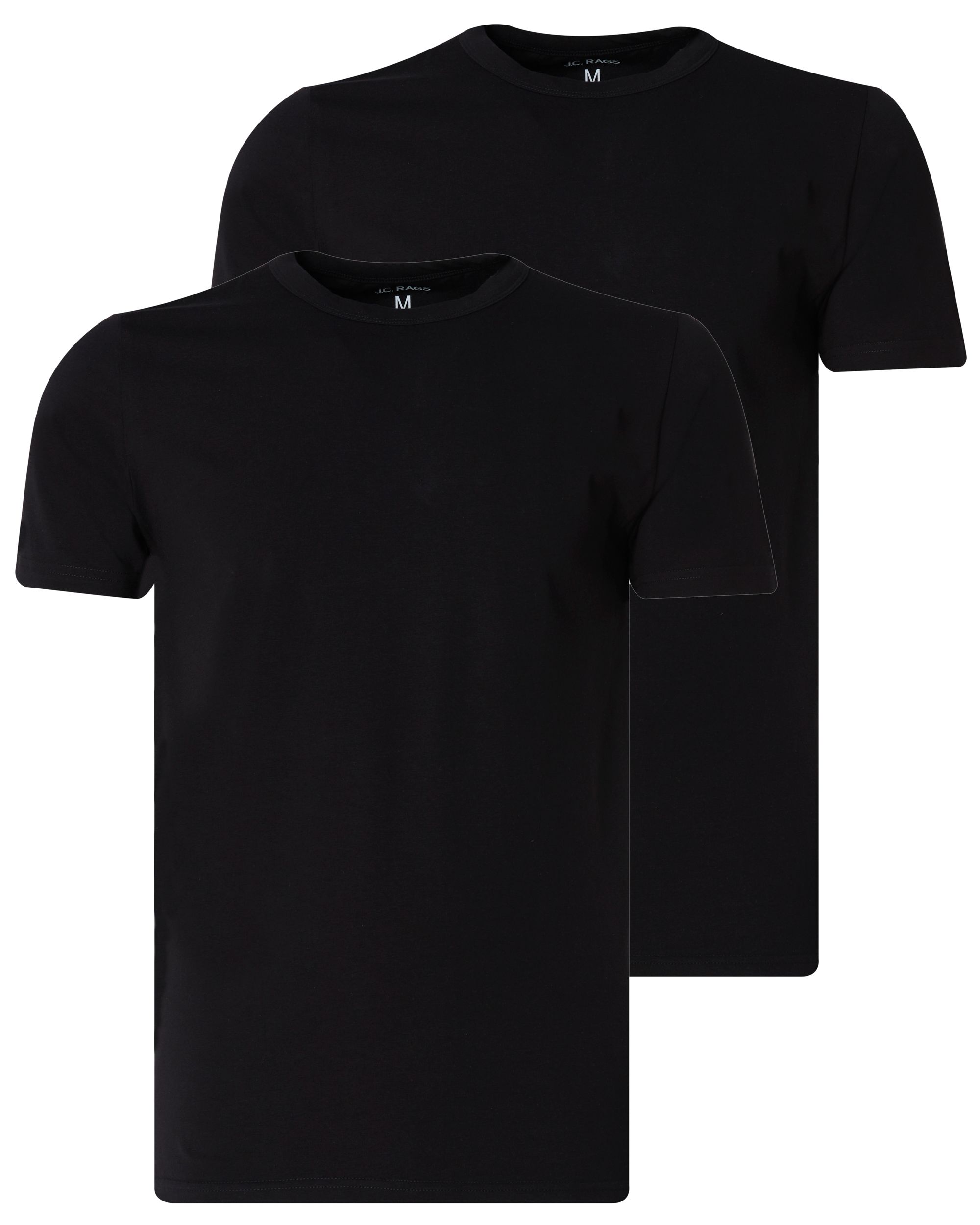J.C. RAGS Basic T-shirt KM 2-pack Black 081603-001-L