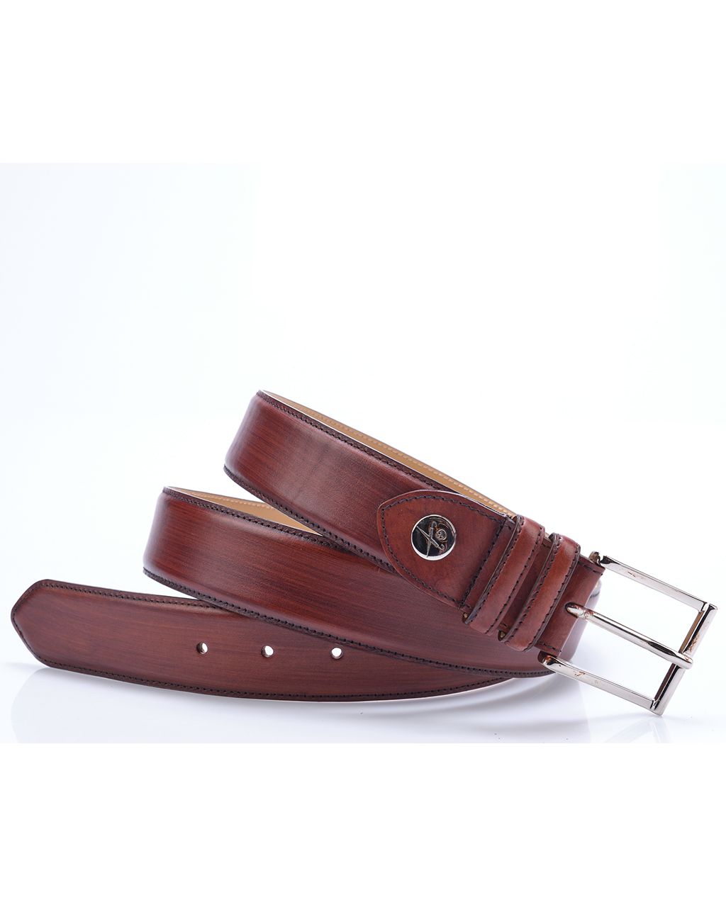 Dutch Dandies Geklede riem Cognac 081702-001-115