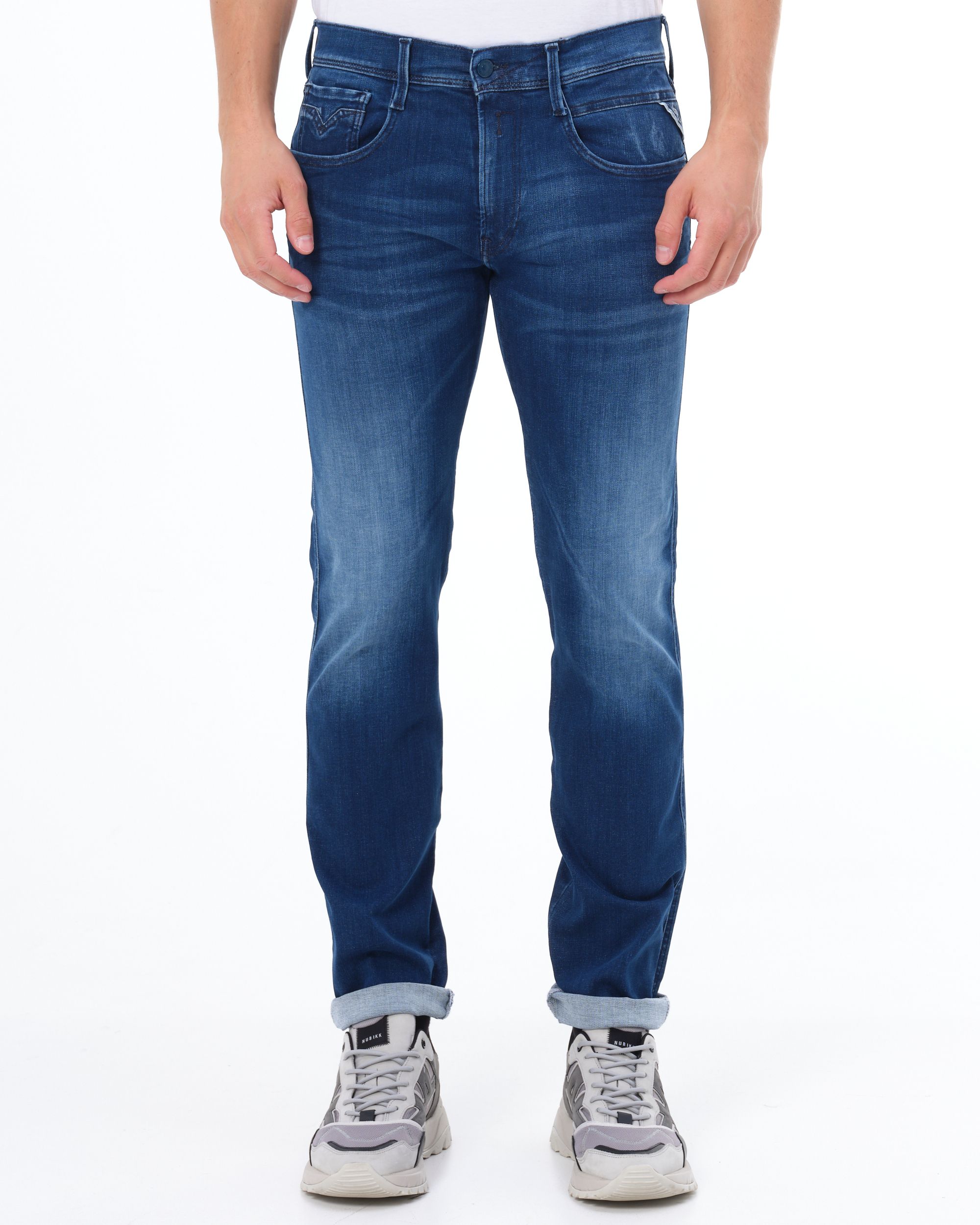 Replay Anbass Hyperflex Jeans Blauw 081764-001-28/32