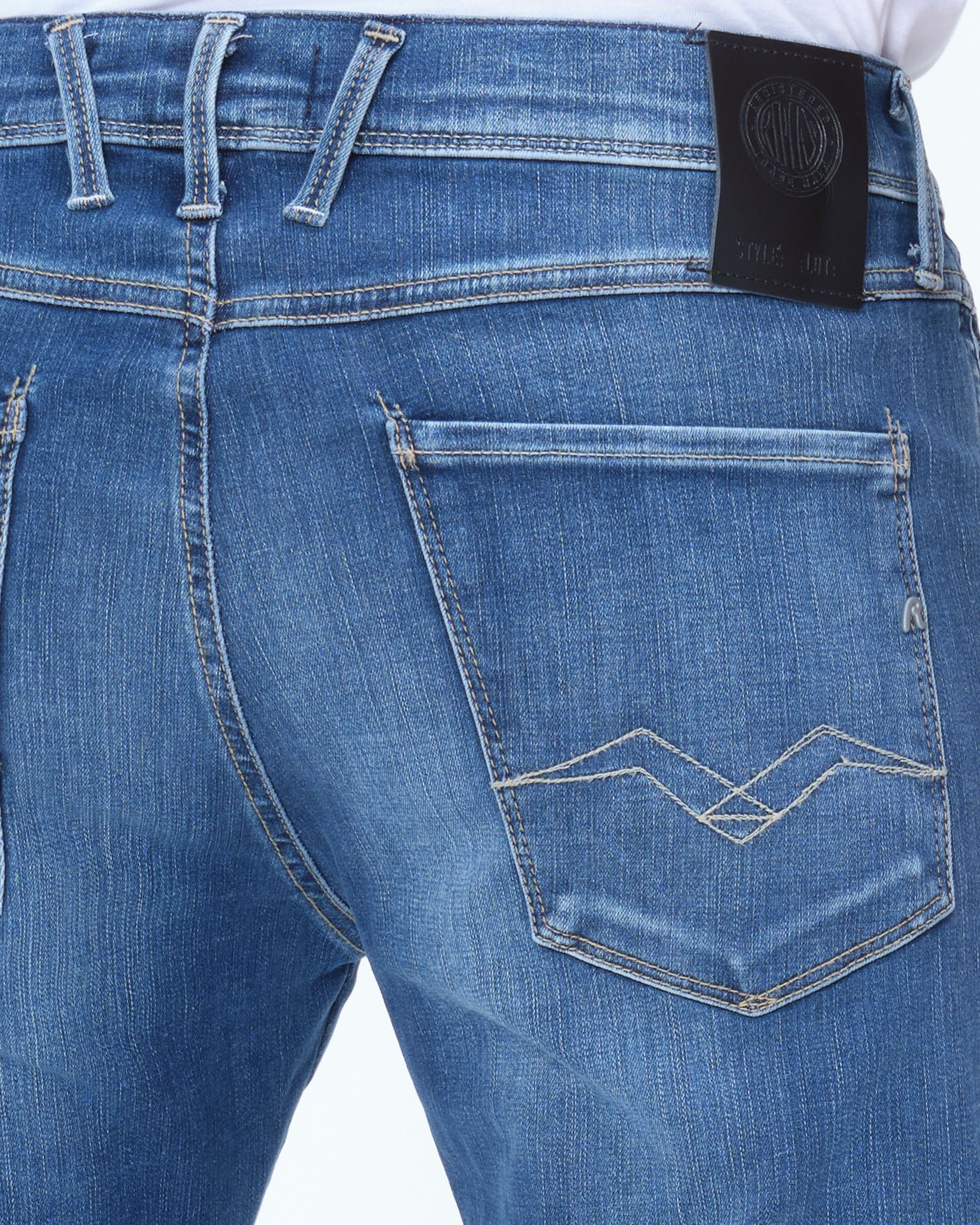 Replay Anbass Hyperflex Jeans Blauw 081768-001-28/32