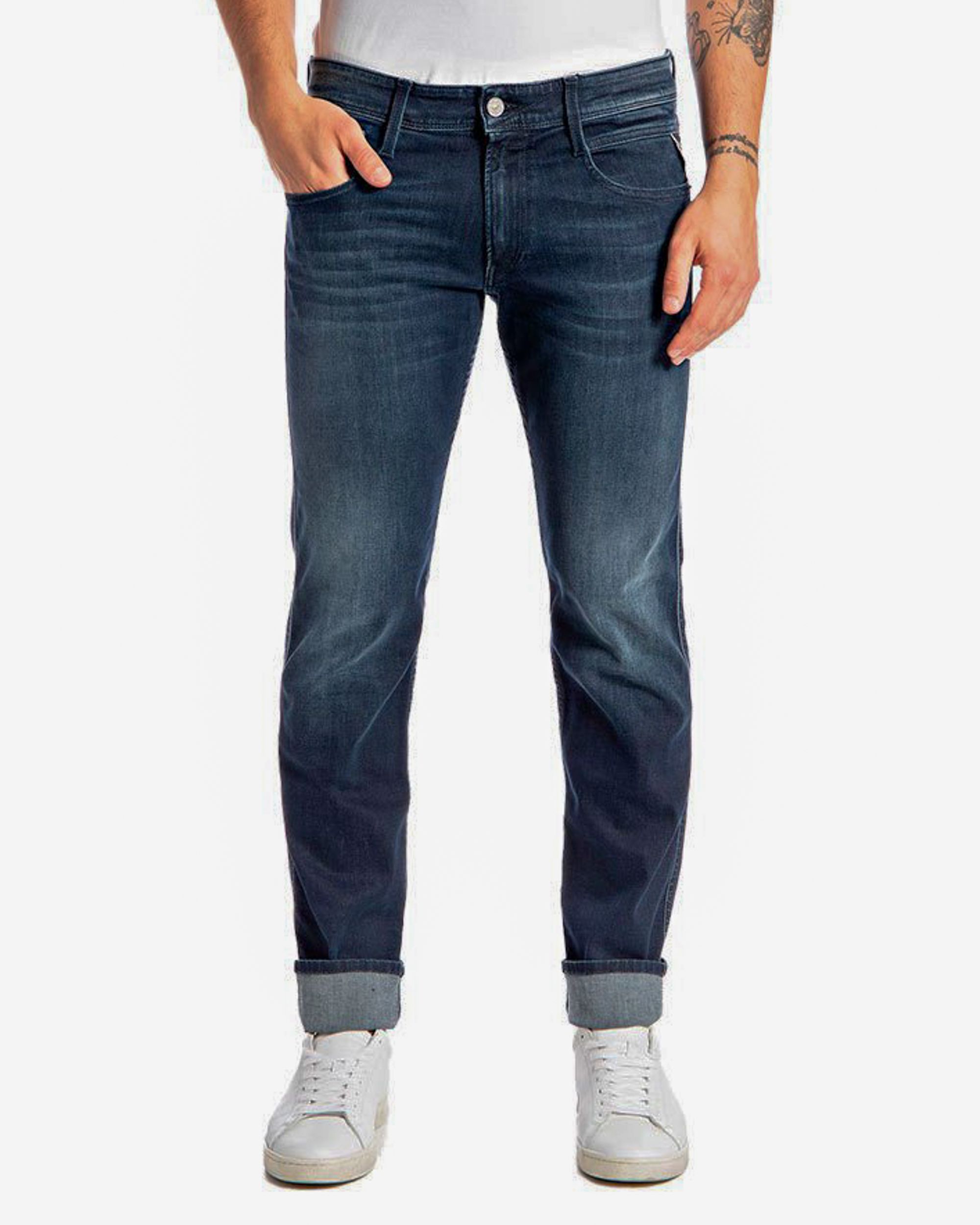 Replay Anbass Powerstretch Jeans Blauw 081772-001-29/32