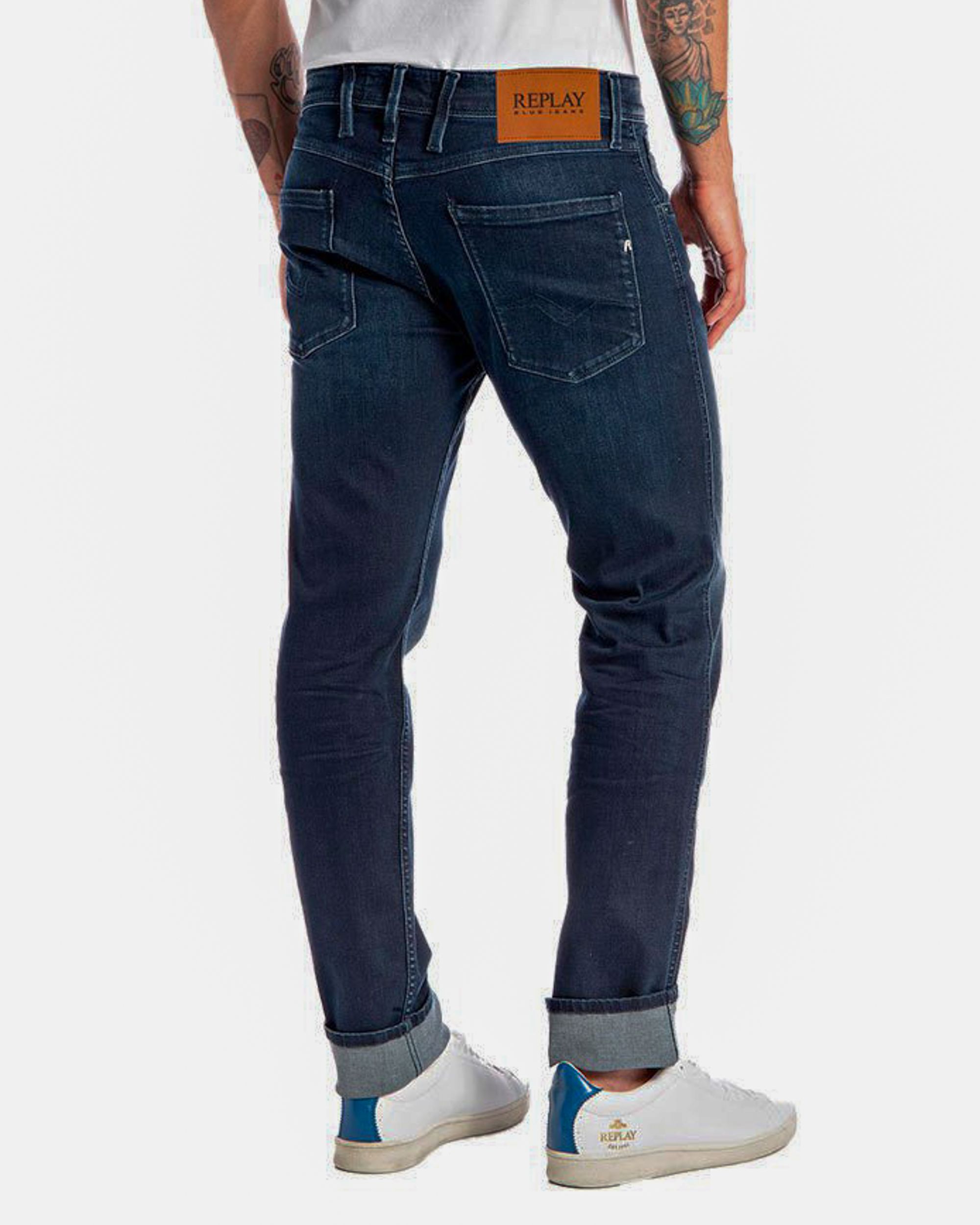 Replay Anbass Powerstretch Jeans Blauw 081772-001-29/32