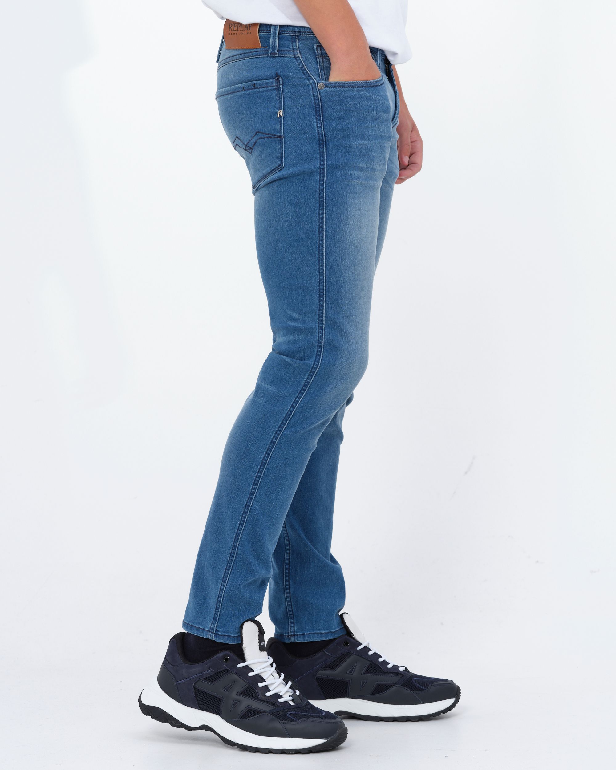 Replay Anbass Powerstretch Jeans Blauw 081773-001-29/32