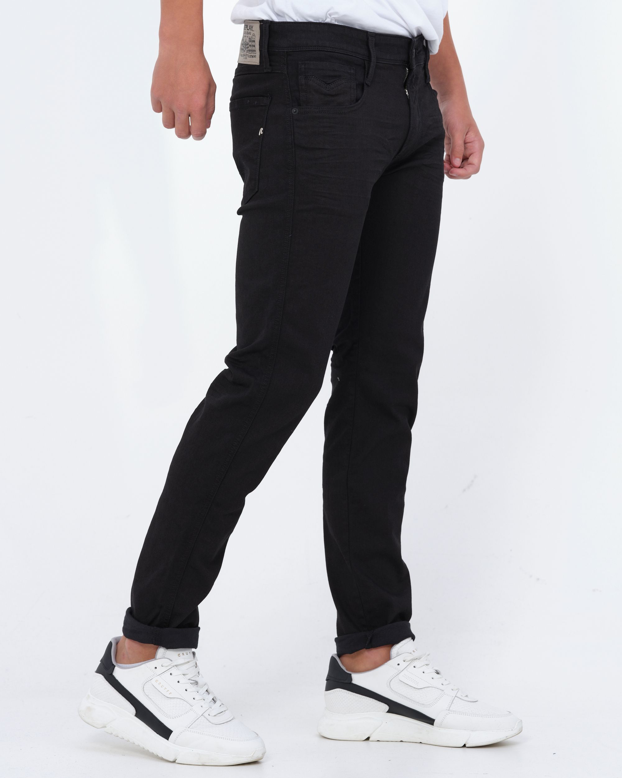 Replay Anbass Powerstretch Jeans Zwart 081774-001-29/32