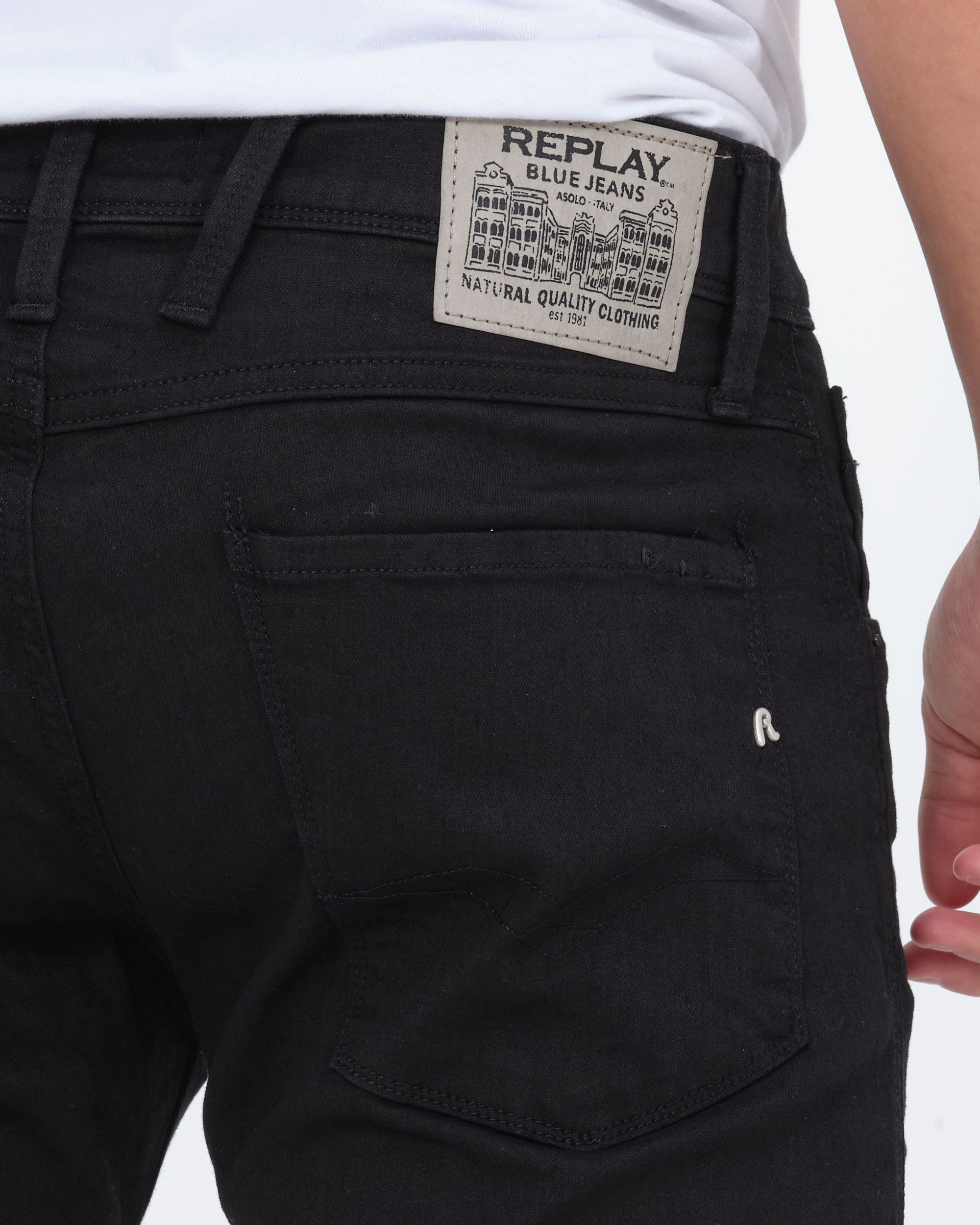 Replay Anbass Powerstretch Jeans Zwart 081774-001-29/32