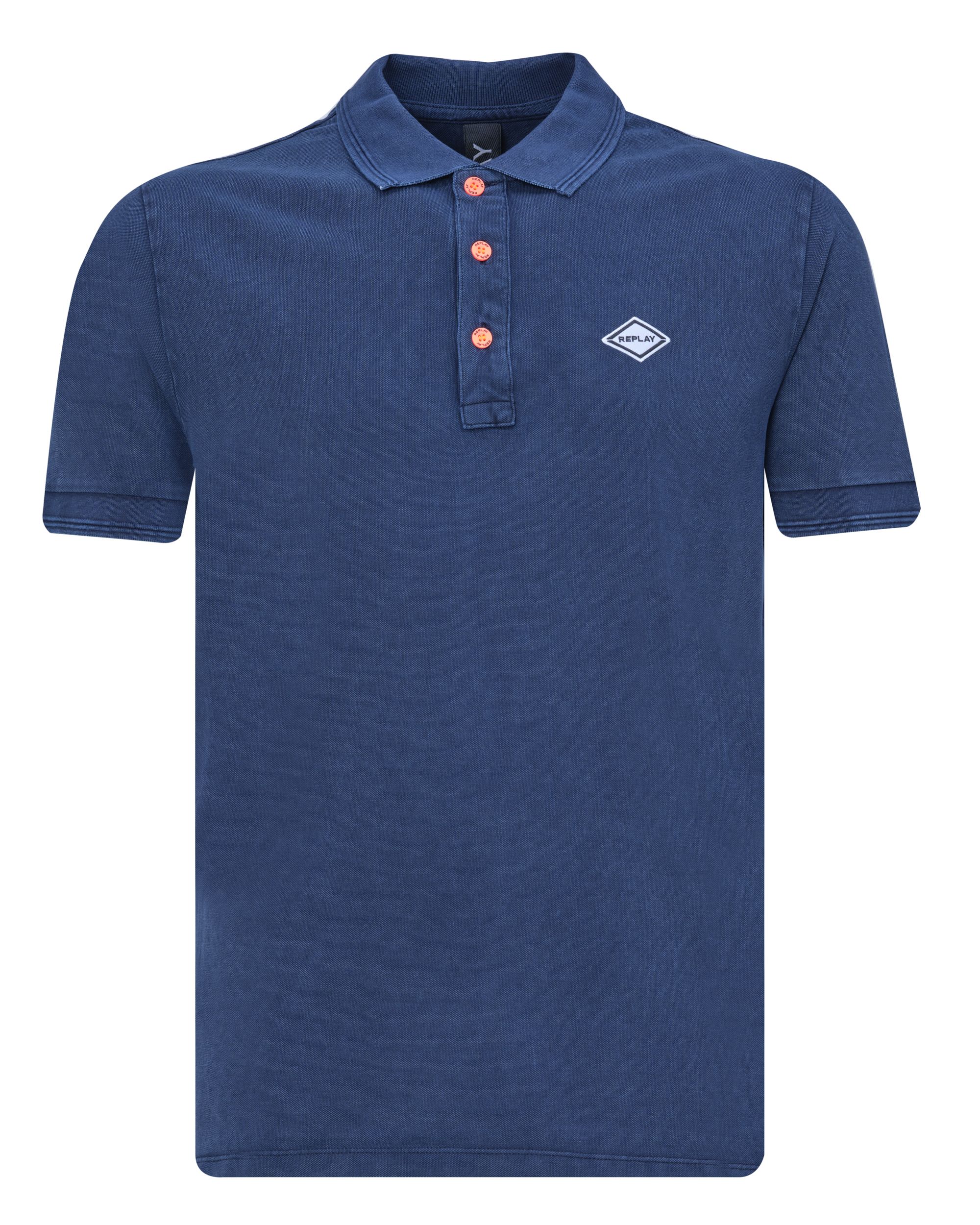 Replay Polo KM Blauw 081779-001-L