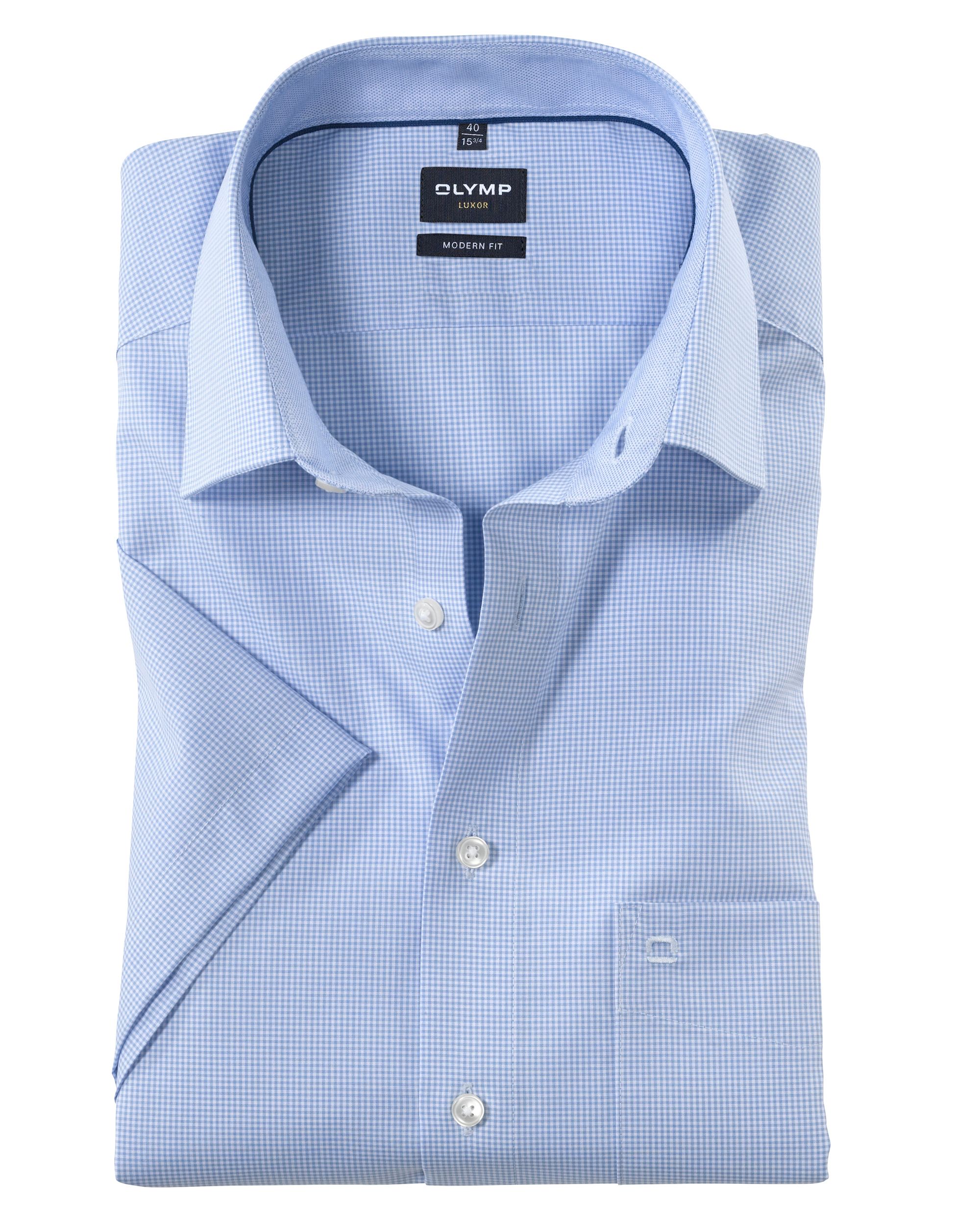 OLYMP Overhemd KM Blauw 081808-001-37