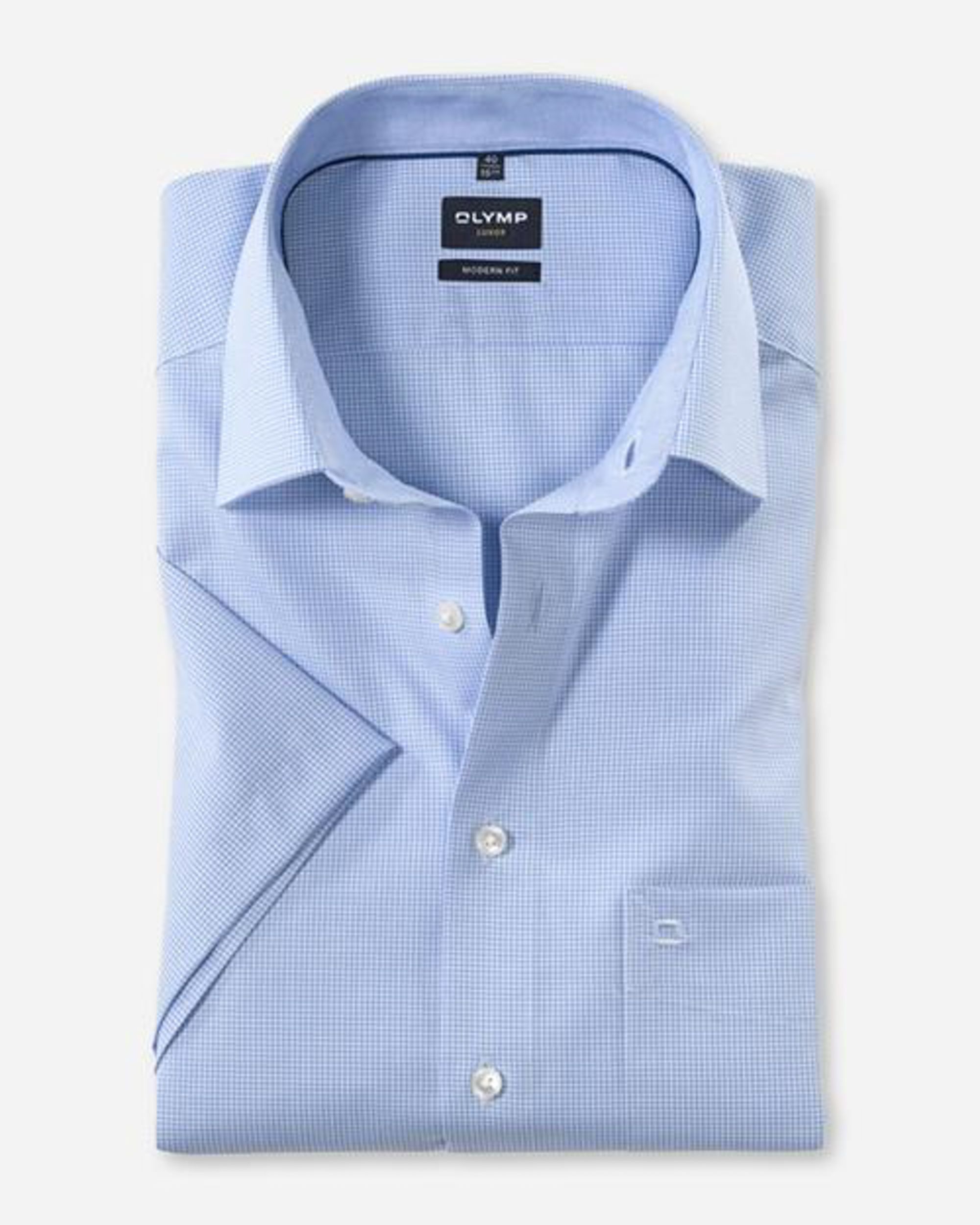 OLYMP Overhemd KM Blauw 081808-001-37