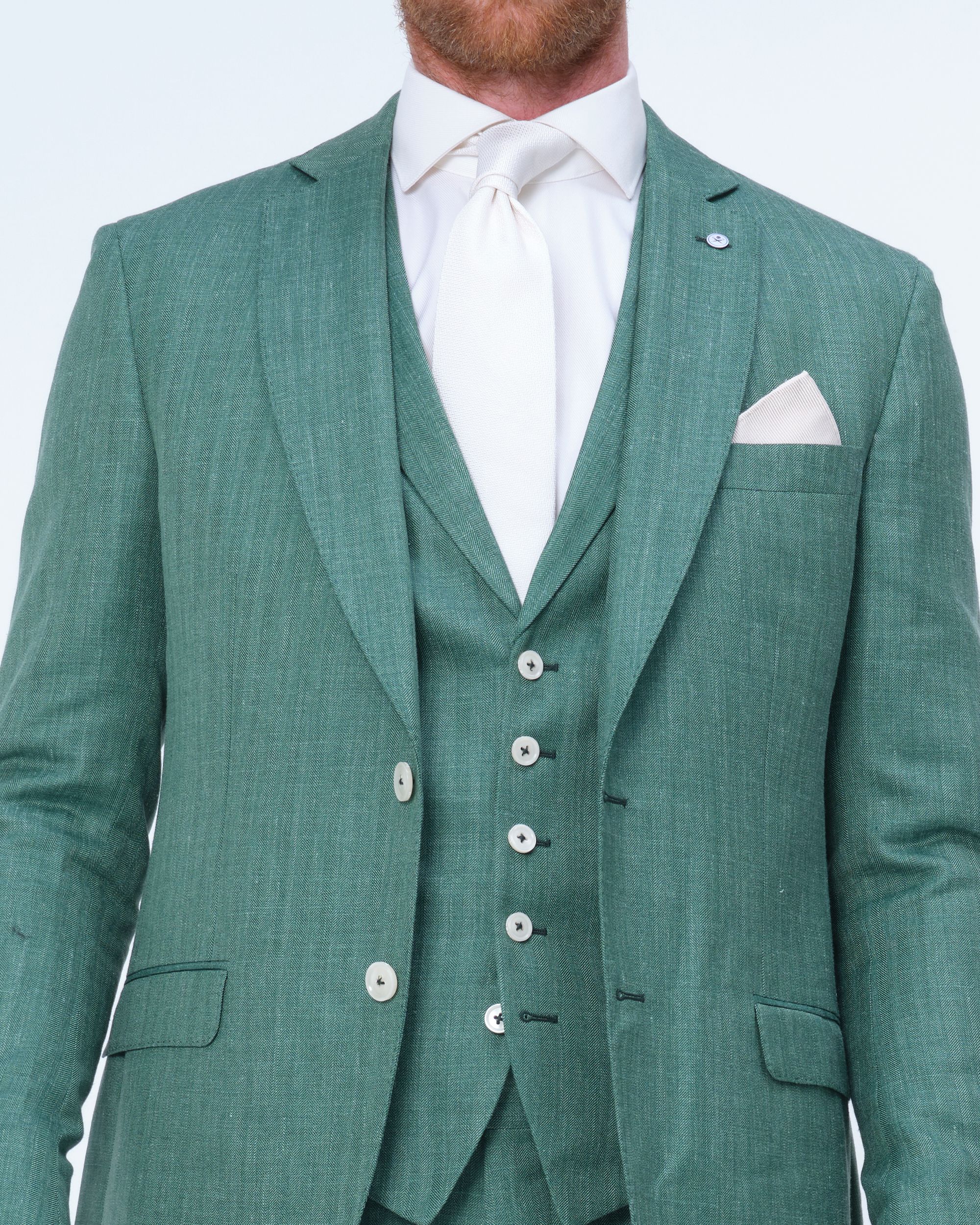 Dutch Dandies Amalfi 3-delig Trouwpak Groen uni 081821-001-46
