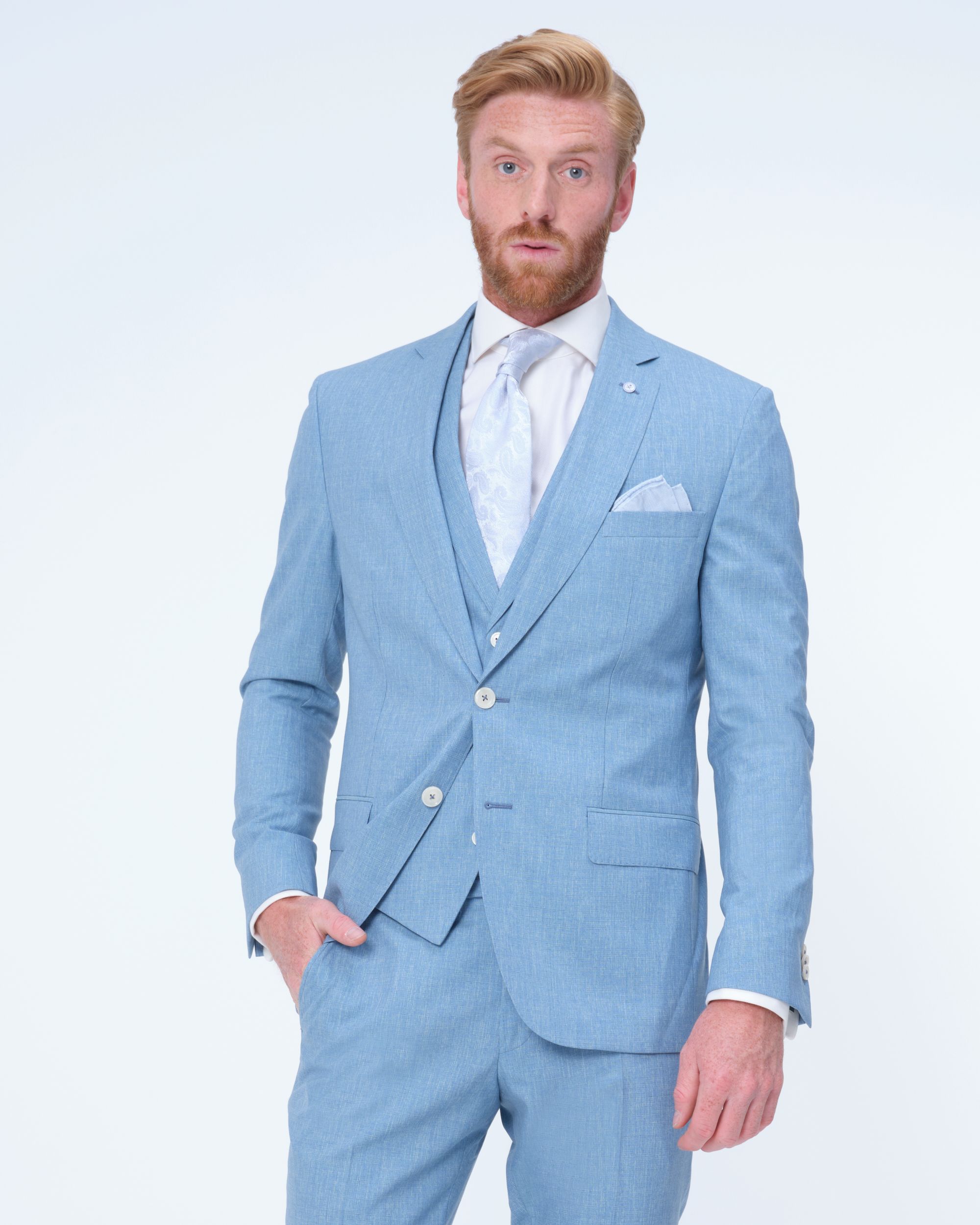 Dutch Dandies Pak Lichtblauw uni 081824-001-46