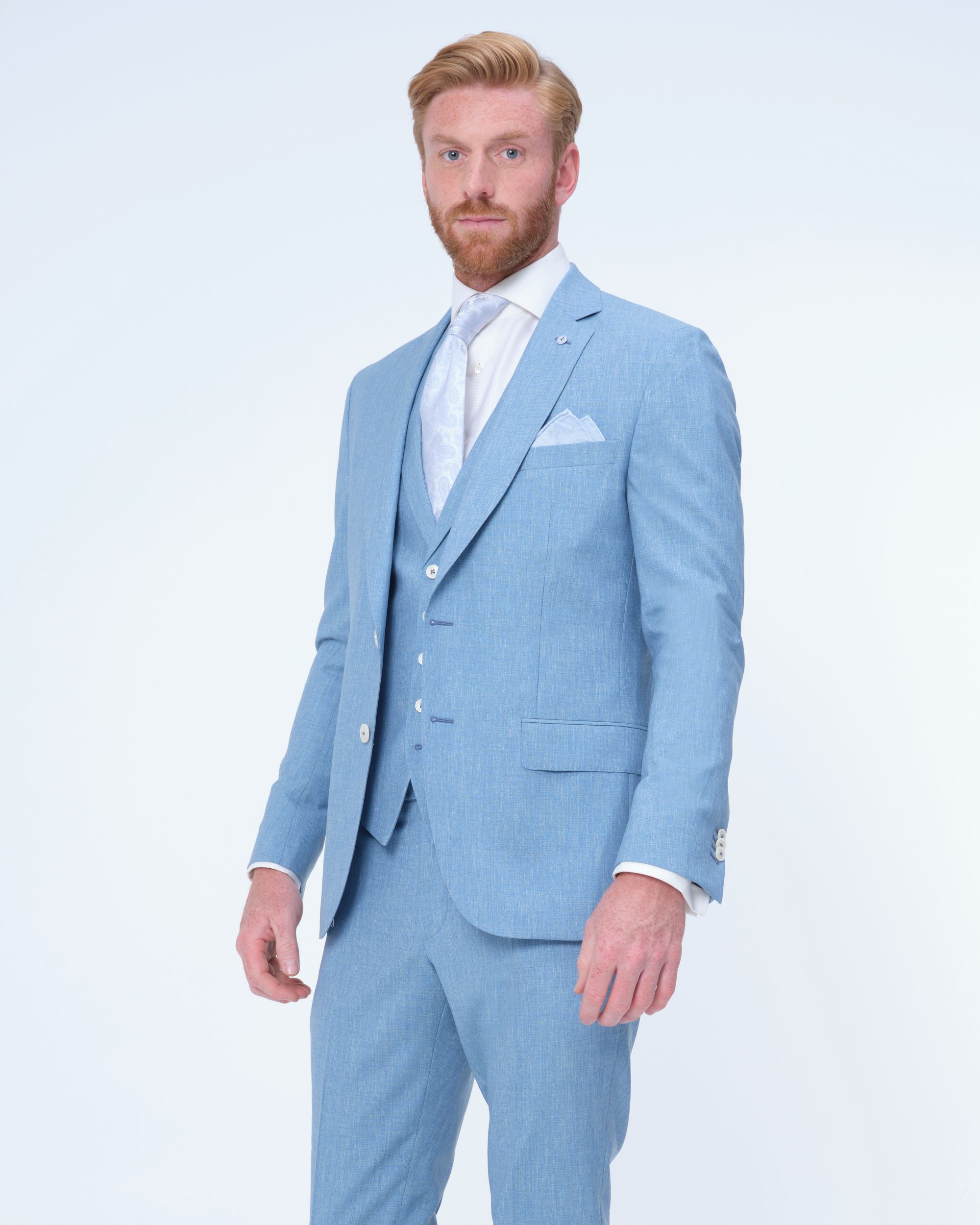 Dutch Dandies Pak Lichtblauw uni 081824-001-46