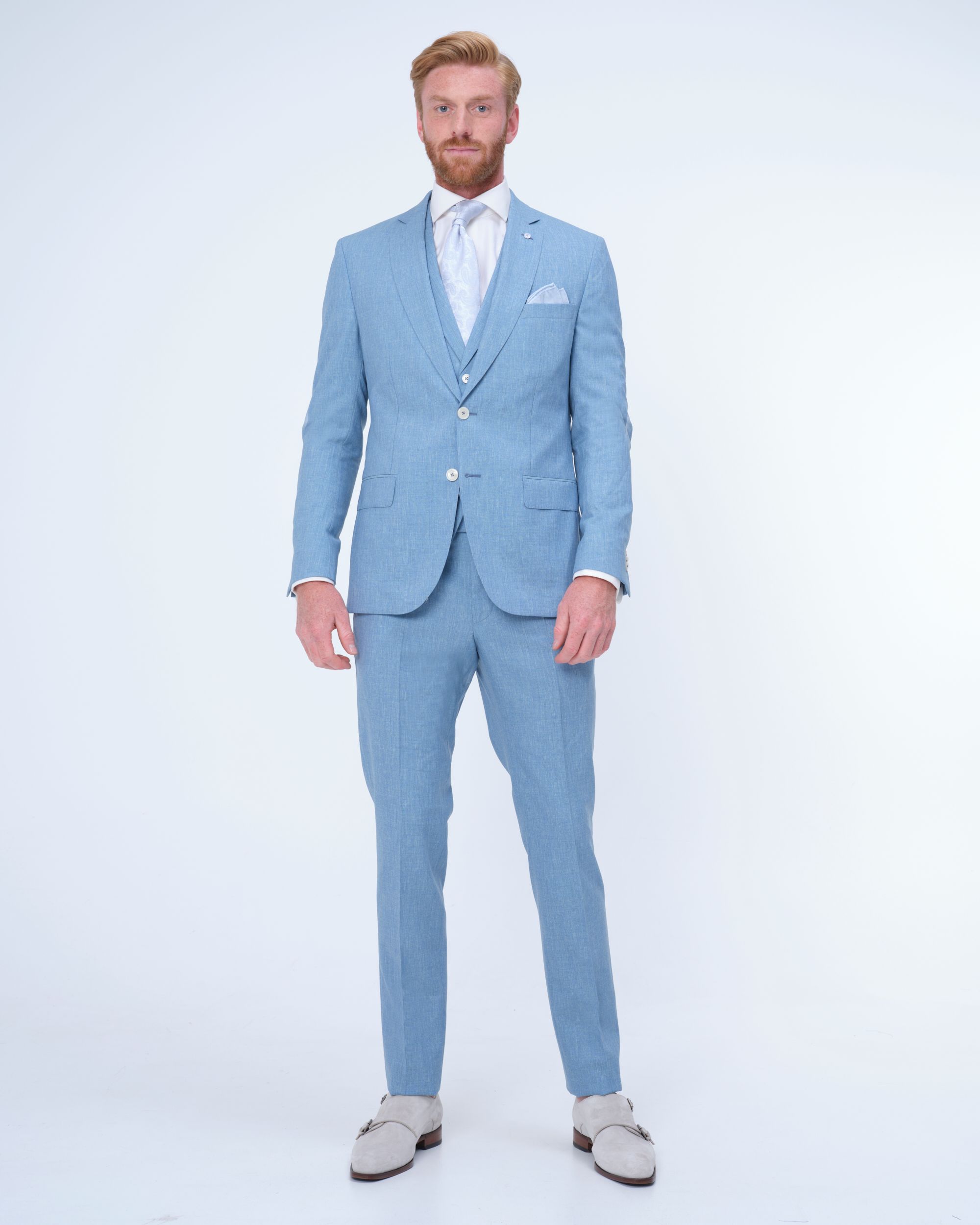Dutch Dandies Pak Lichtblauw uni 081824-001-46
