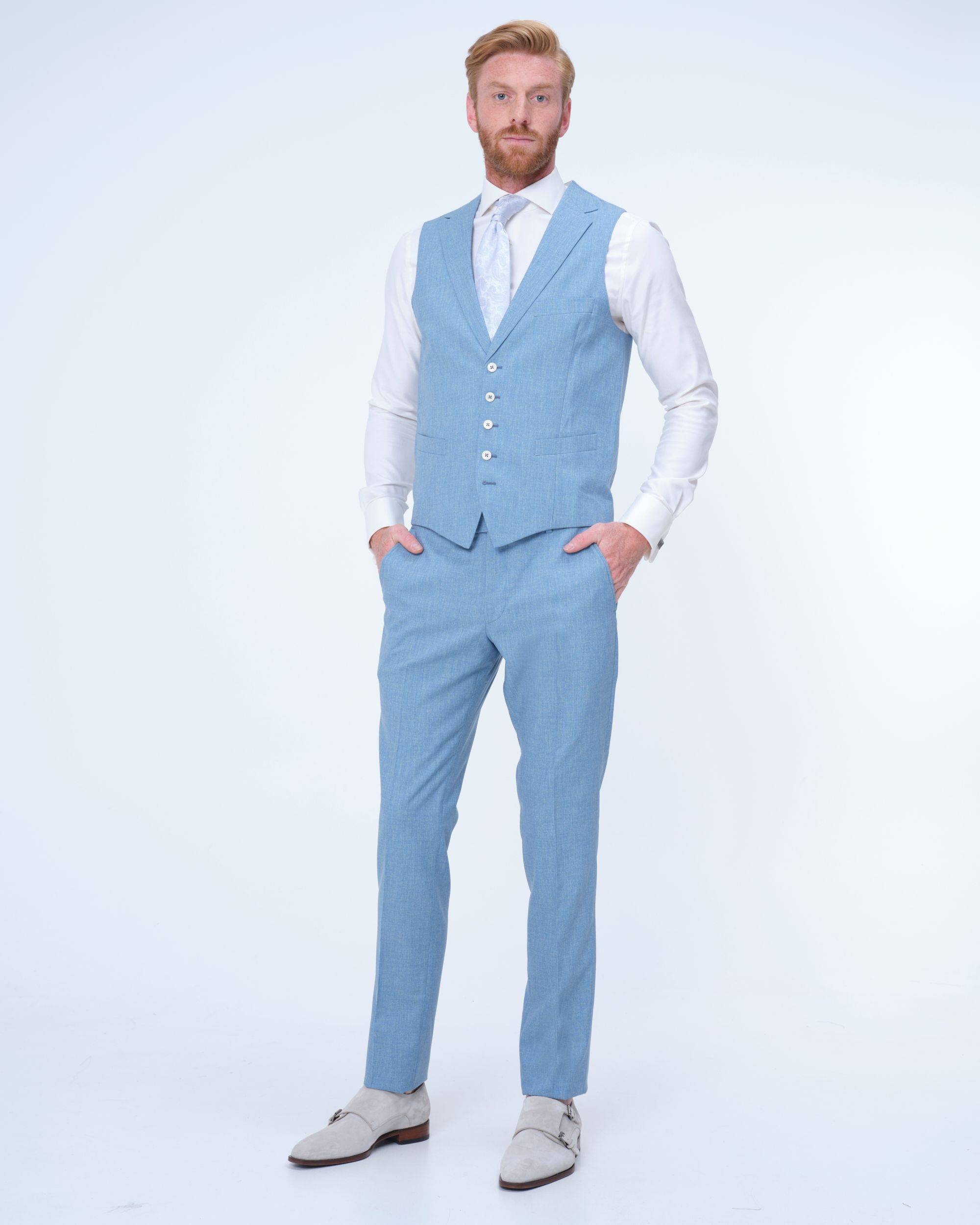 Dutch Dandies Pak Lichtblauw uni 081824-001-46