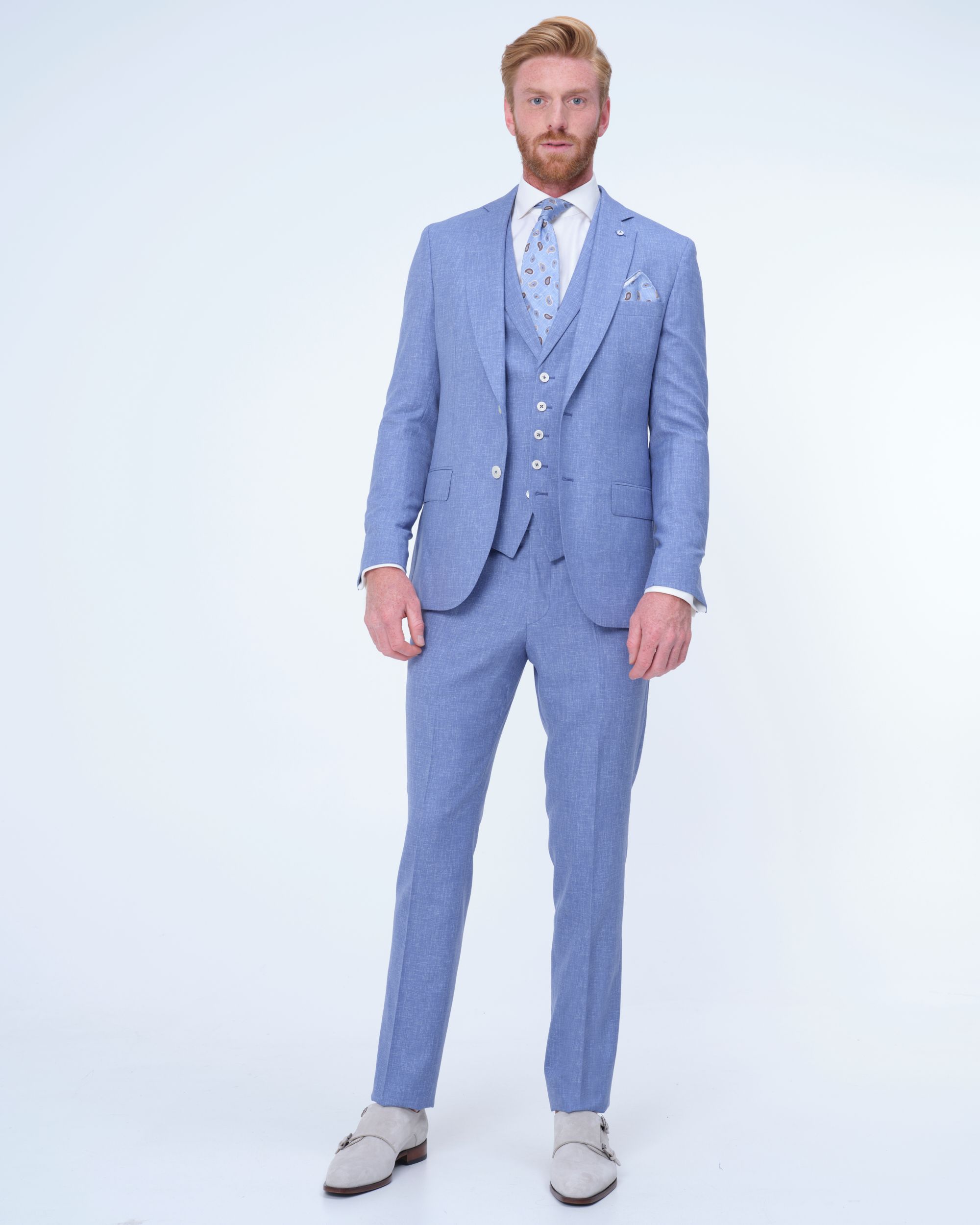 Dutch Dandies Pak Lichtblauw uni 081825-002-46