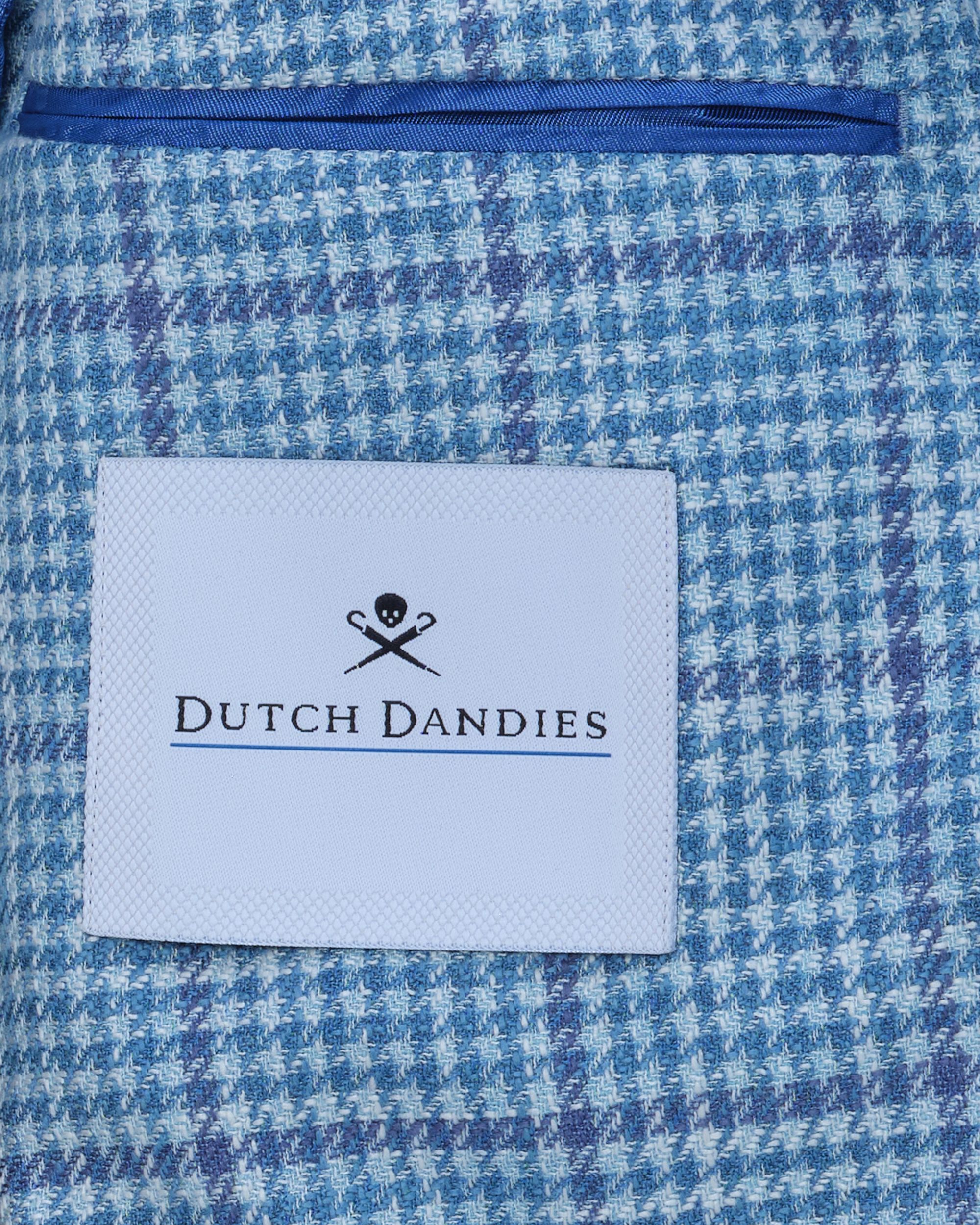 Dutch Dandies Devon Colbert Aqua grote ruit 081834-001-46