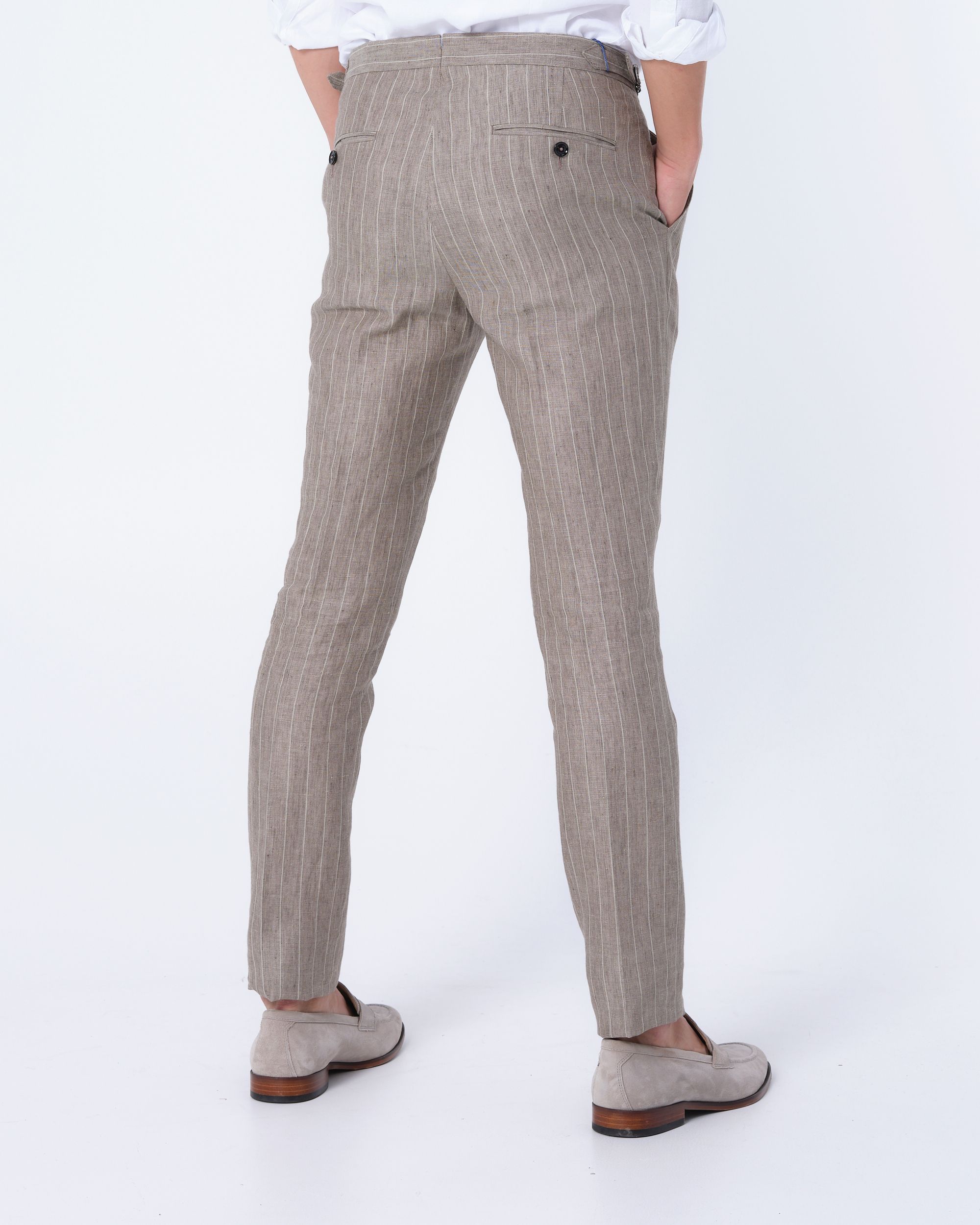 Dutch Dandies Mix & Match Pantalon L.bruin streep 081861-002-46