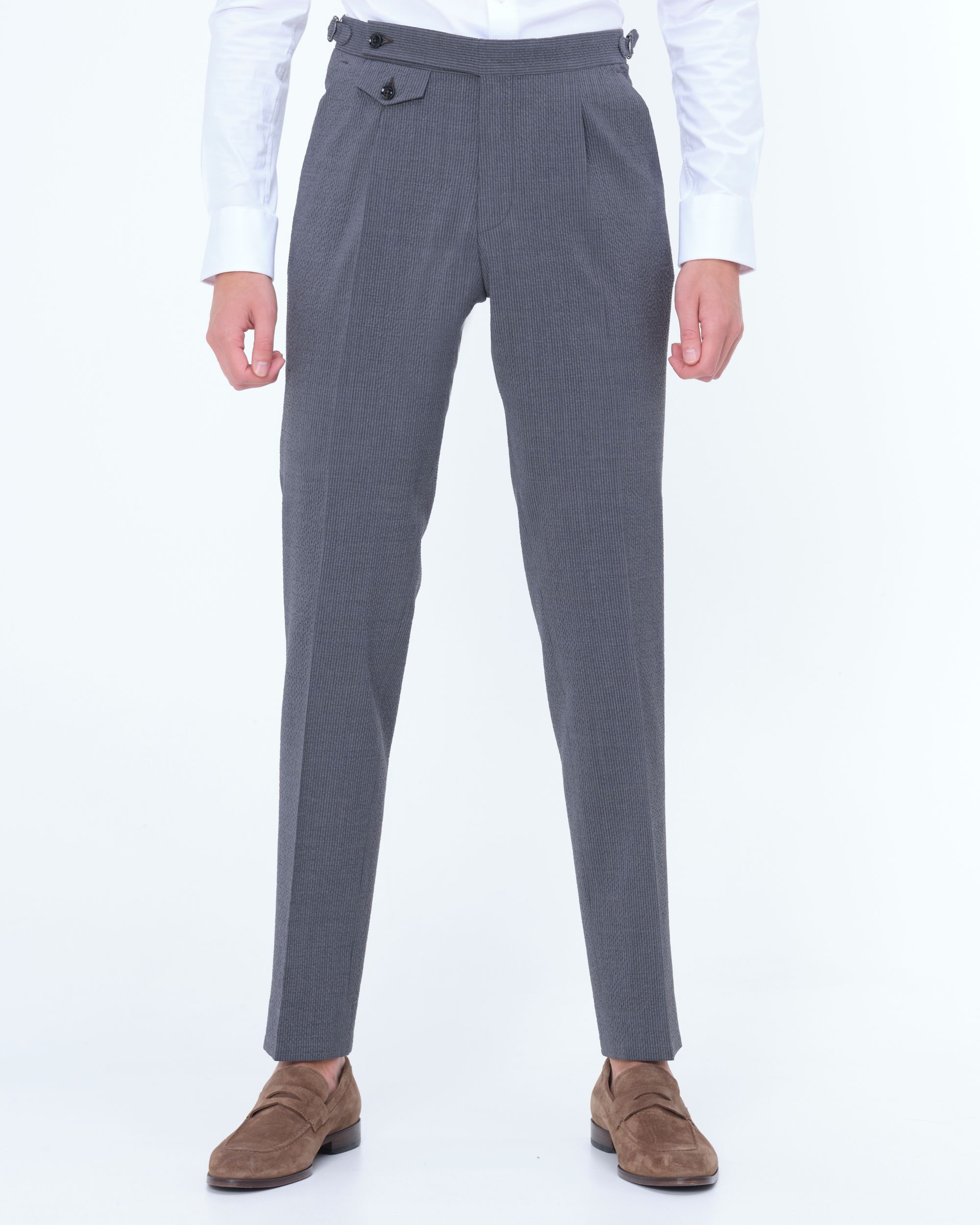 Dutch Dandies Mix & Match Pantalon Donkergrijs streep 081873-001-46