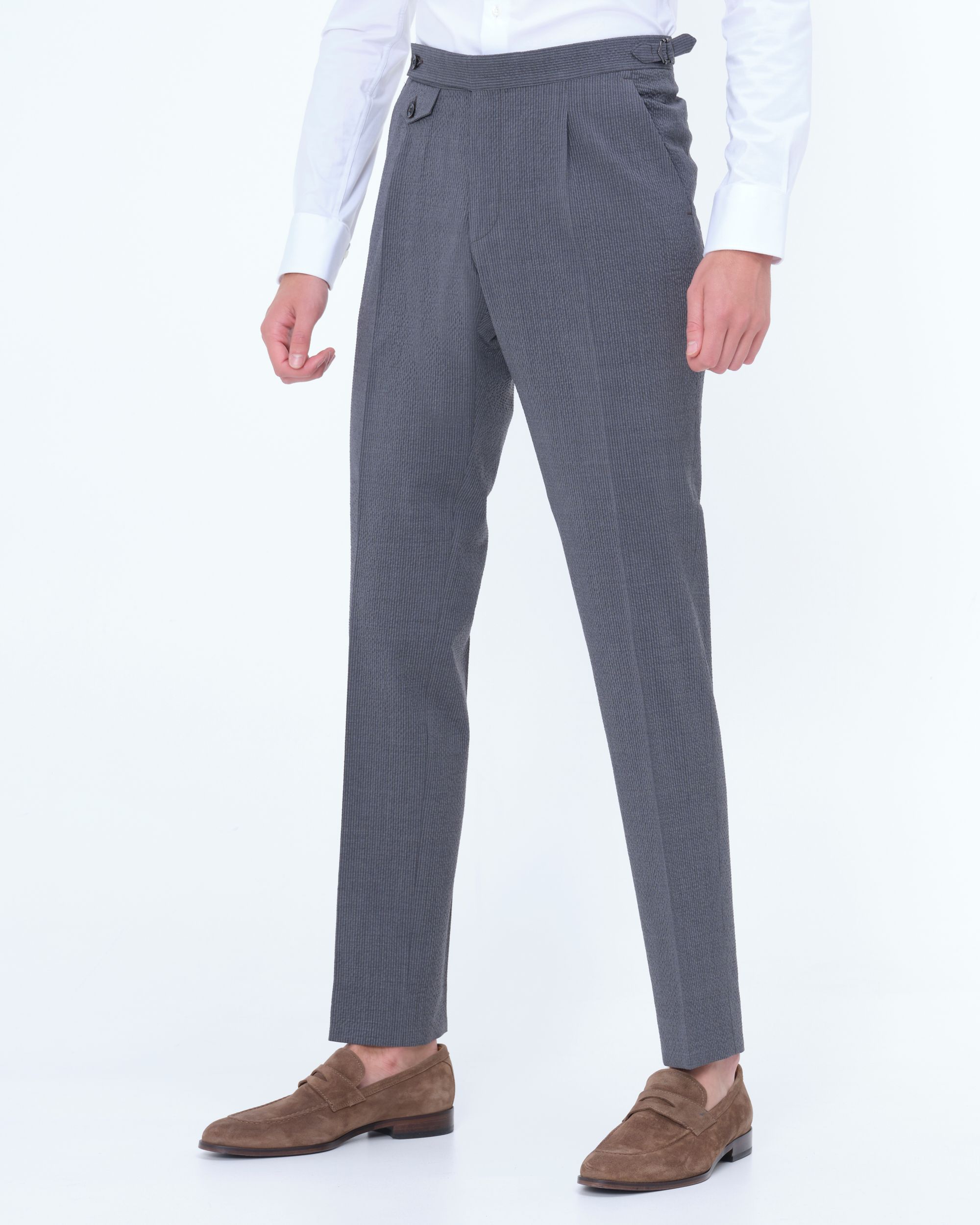 Dutch Dandies Mix & Match Pantalon Donkergrijs streep 081873-001-46