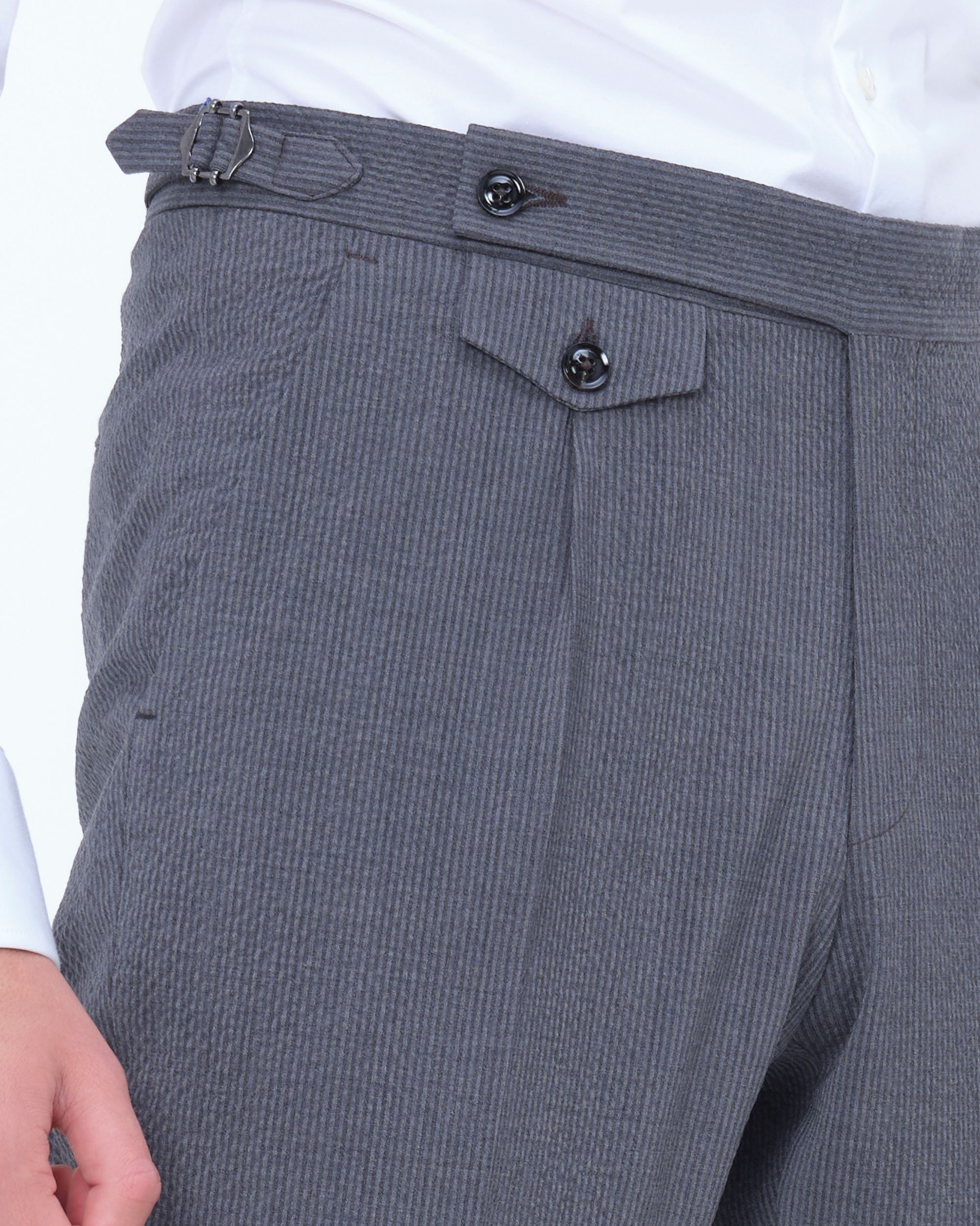 Dutch Dandies Mix & Match Pantalon Donkergrijs streep 081873-001-46