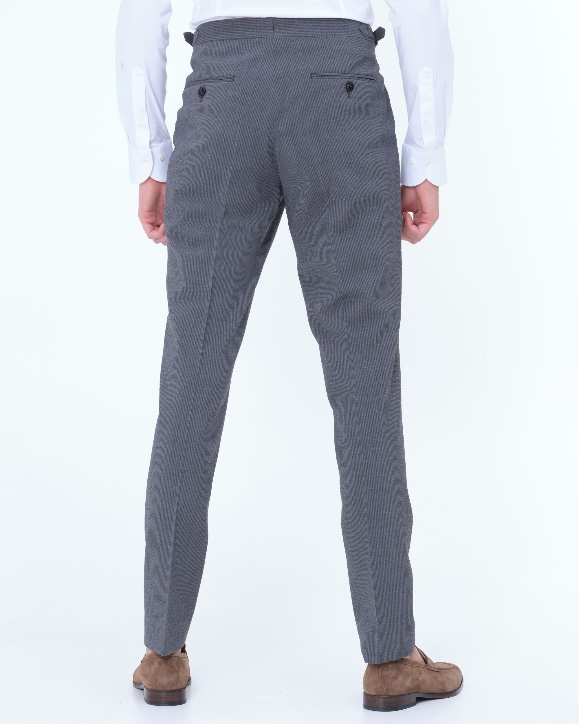 Dutch Dandies Mix & Match Pantalon Donkergrijs streep 081873-001-46