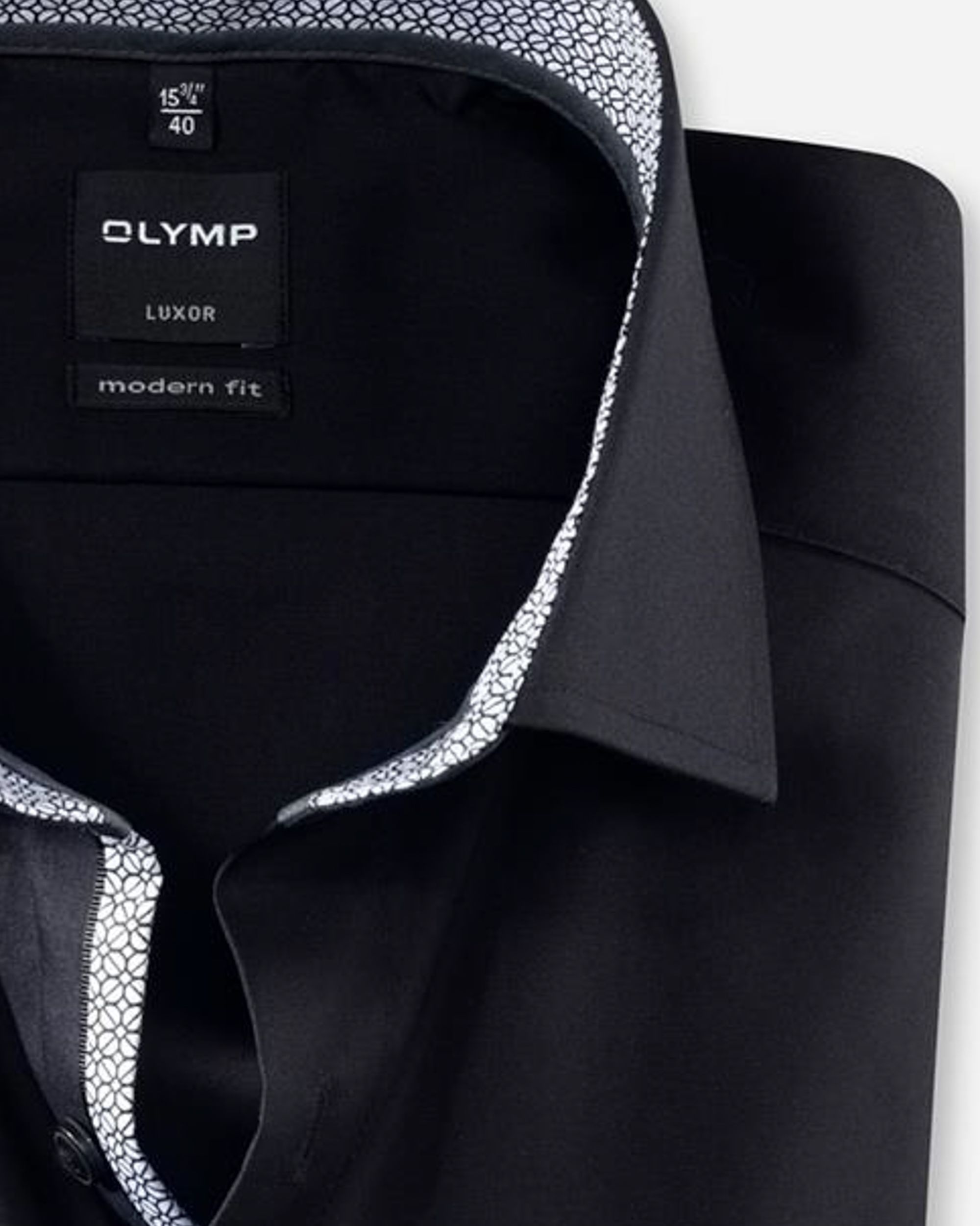 OLYMP Overhemd LM Zwart 081888-001-37