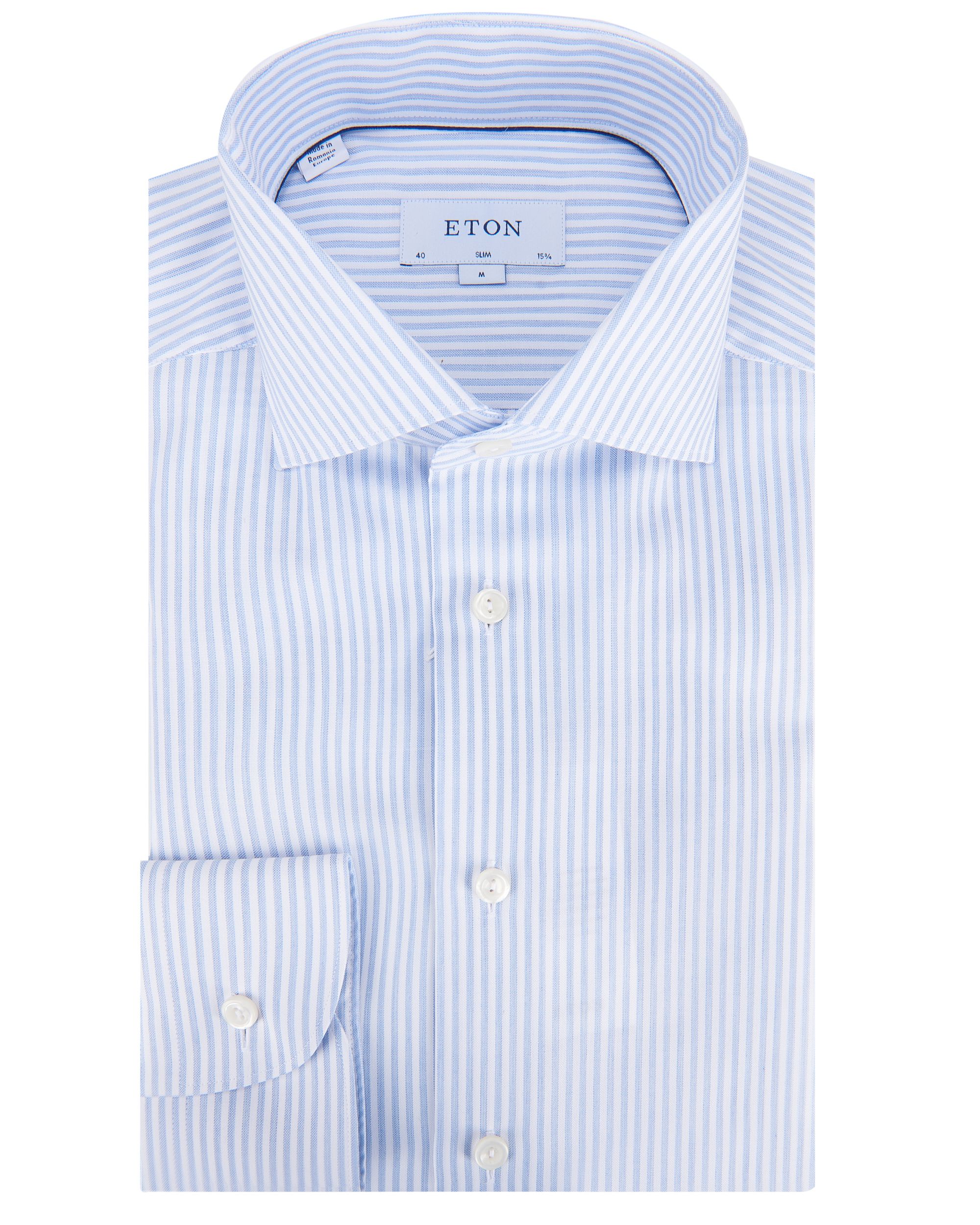 ETON Overhemd LM Blauw streep 082181-001-37/38