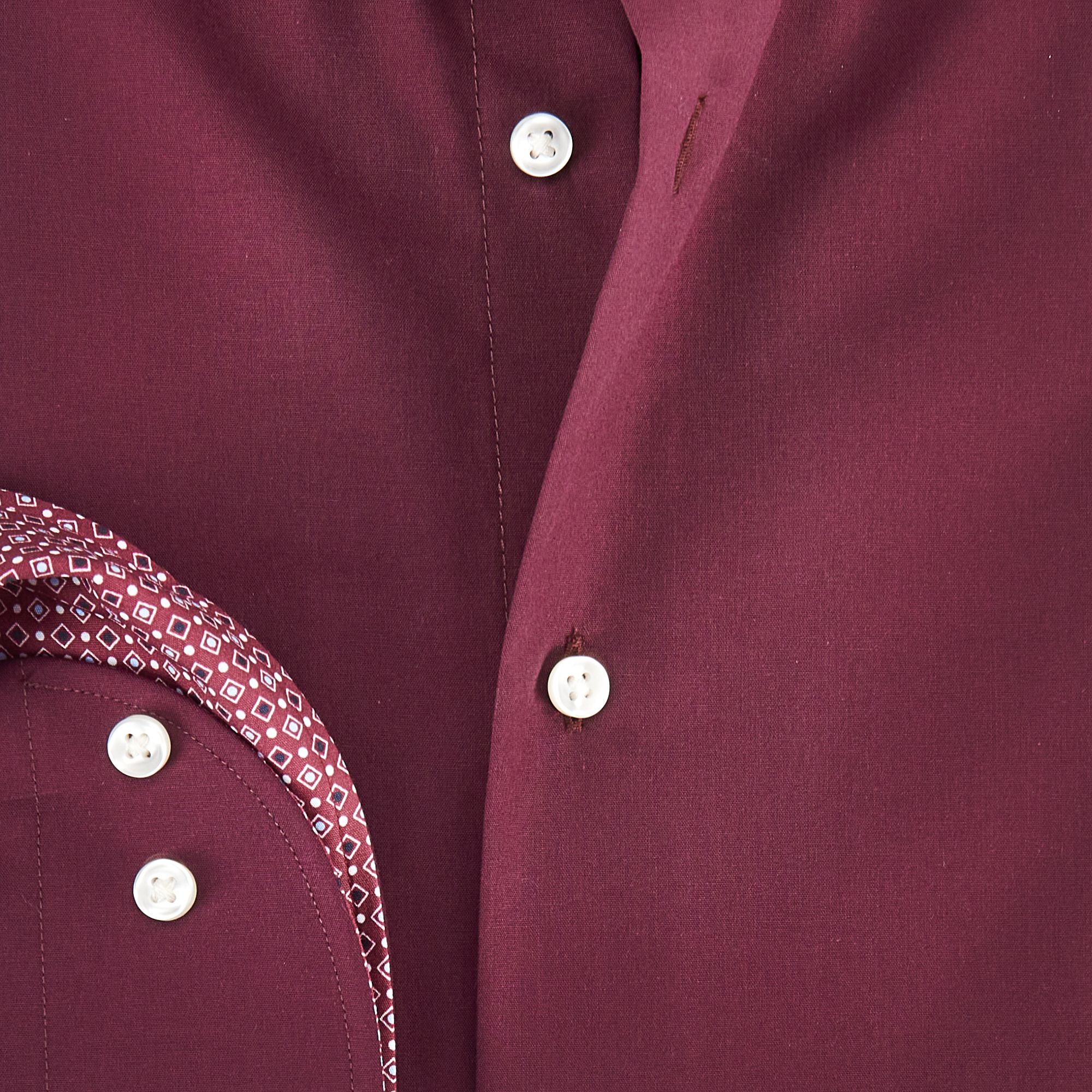 The BLUEPRINT Premium Casual Overhemd LM Bordeaux uni 082207-001-L