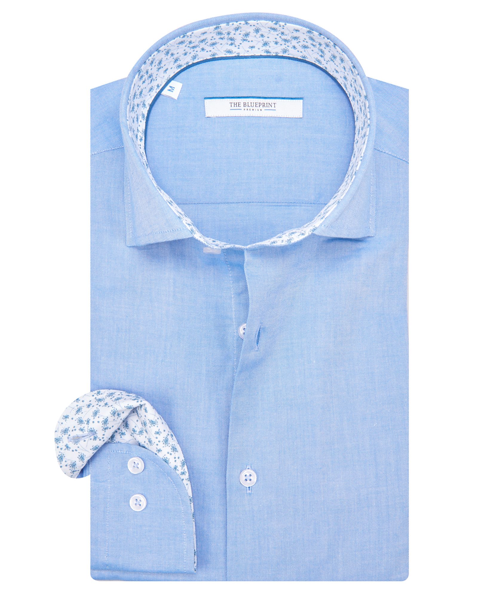 The BLUEPRINT Premium Casual Overhemd LM Blauw uni 082221-001-L