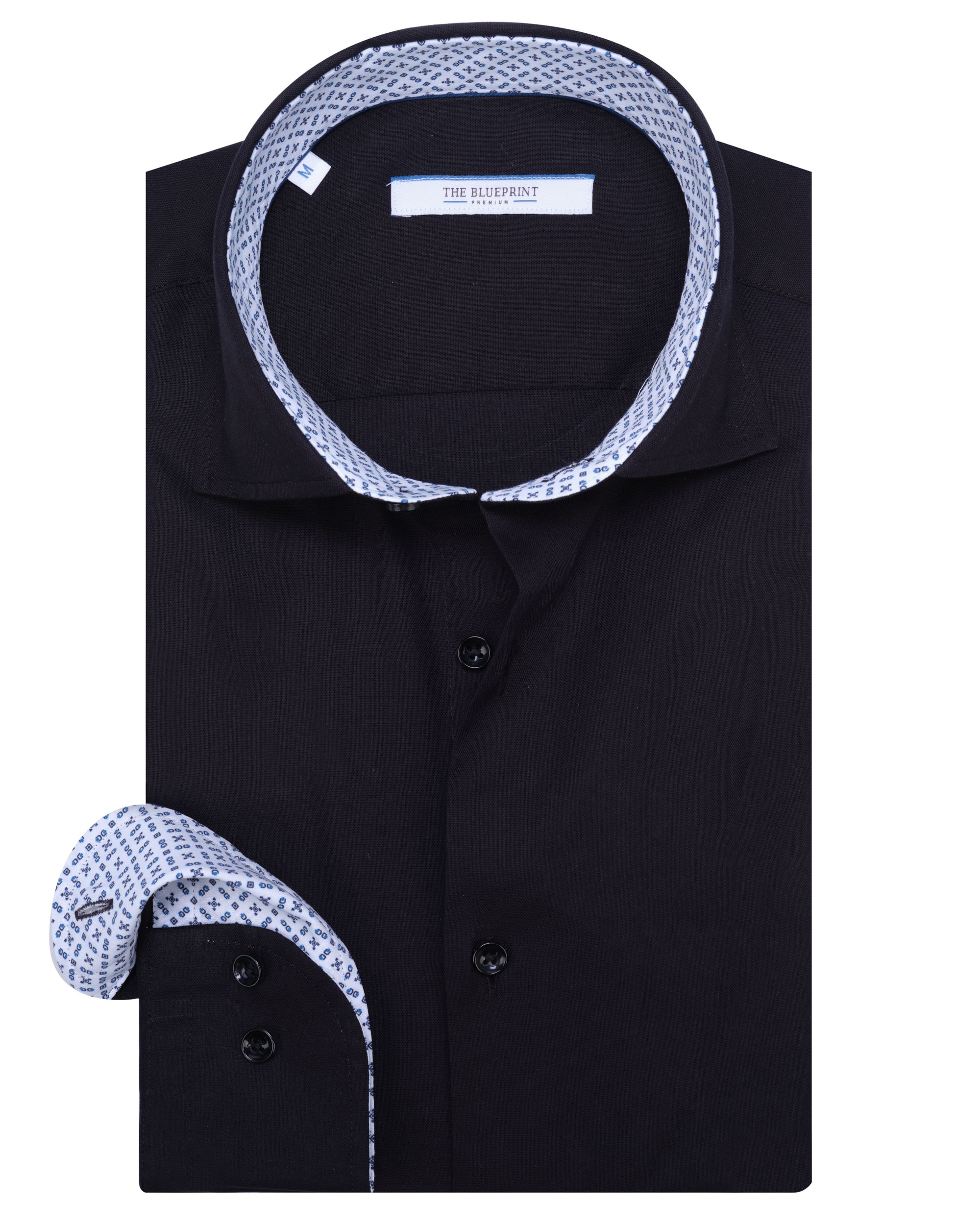 The BLUEPRINT Premium Casual Overhemd LM Black 082233-001-L