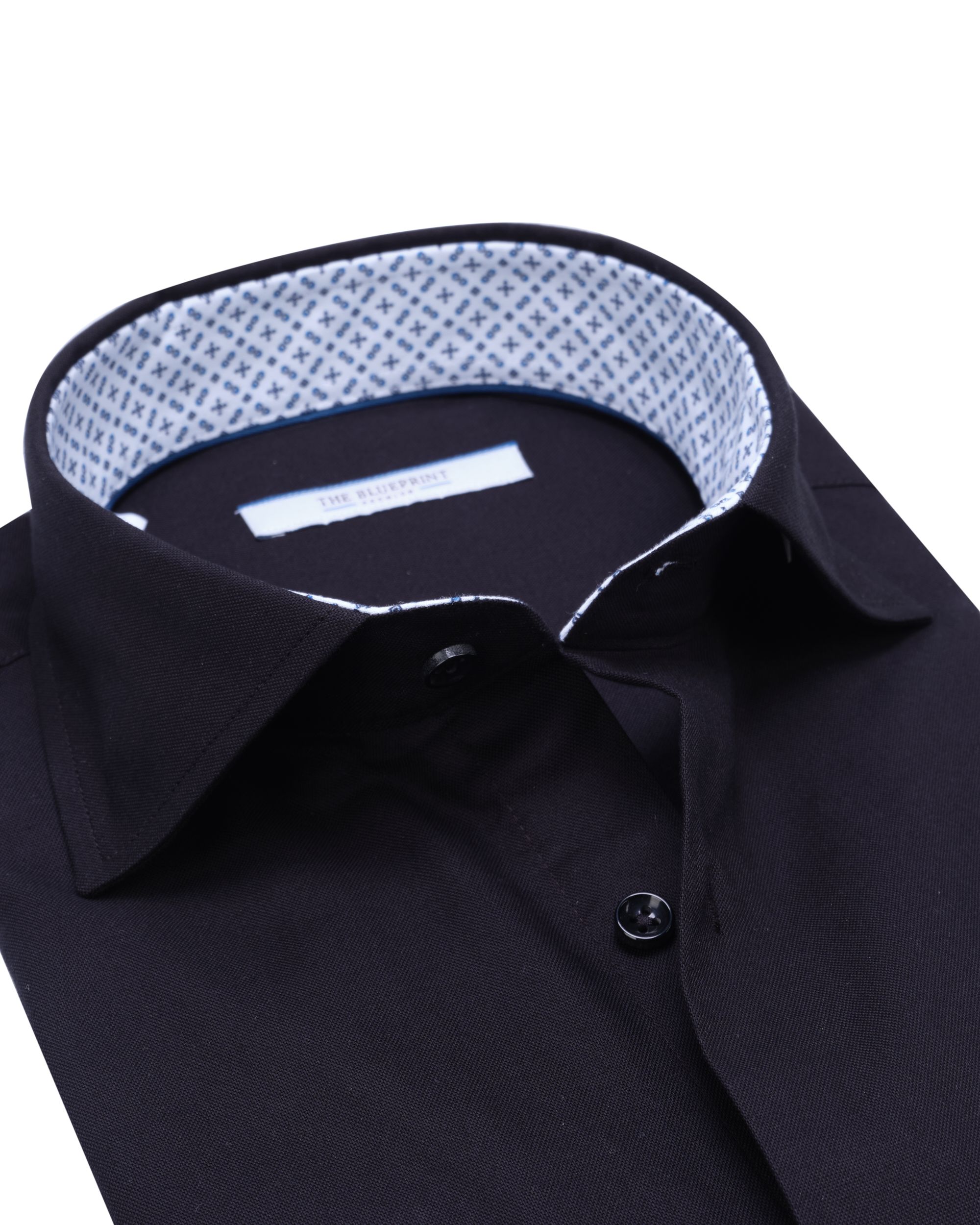 The BLUEPRINT Premium Casual Overhemd LM Black 082233-001-L