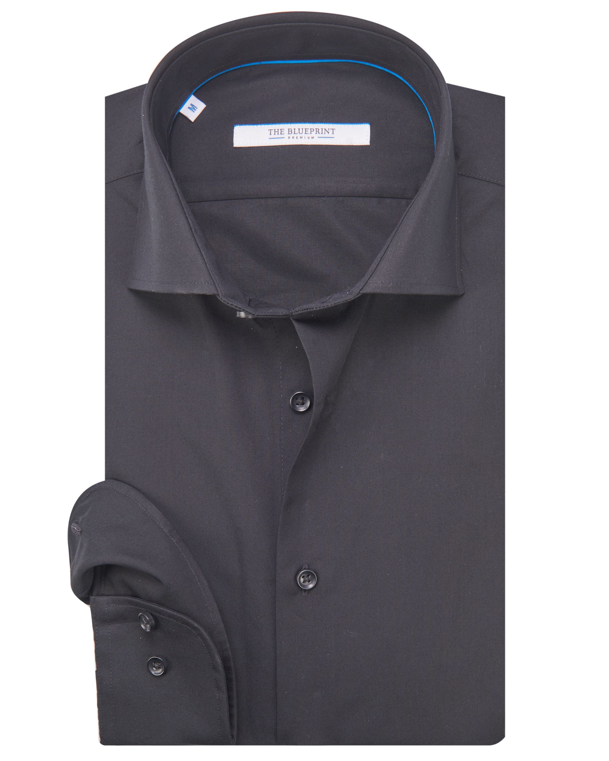 The BLUEPRINT Premium Casual Overhemd LM Black 082250-001-L