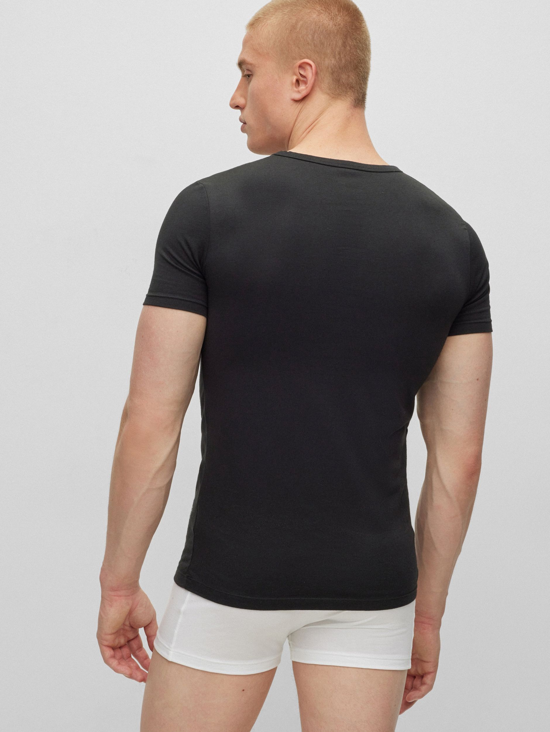 Hugo Boss Menswear V-neck 2-Pack T-shirt KM Zwart 082264-001-L