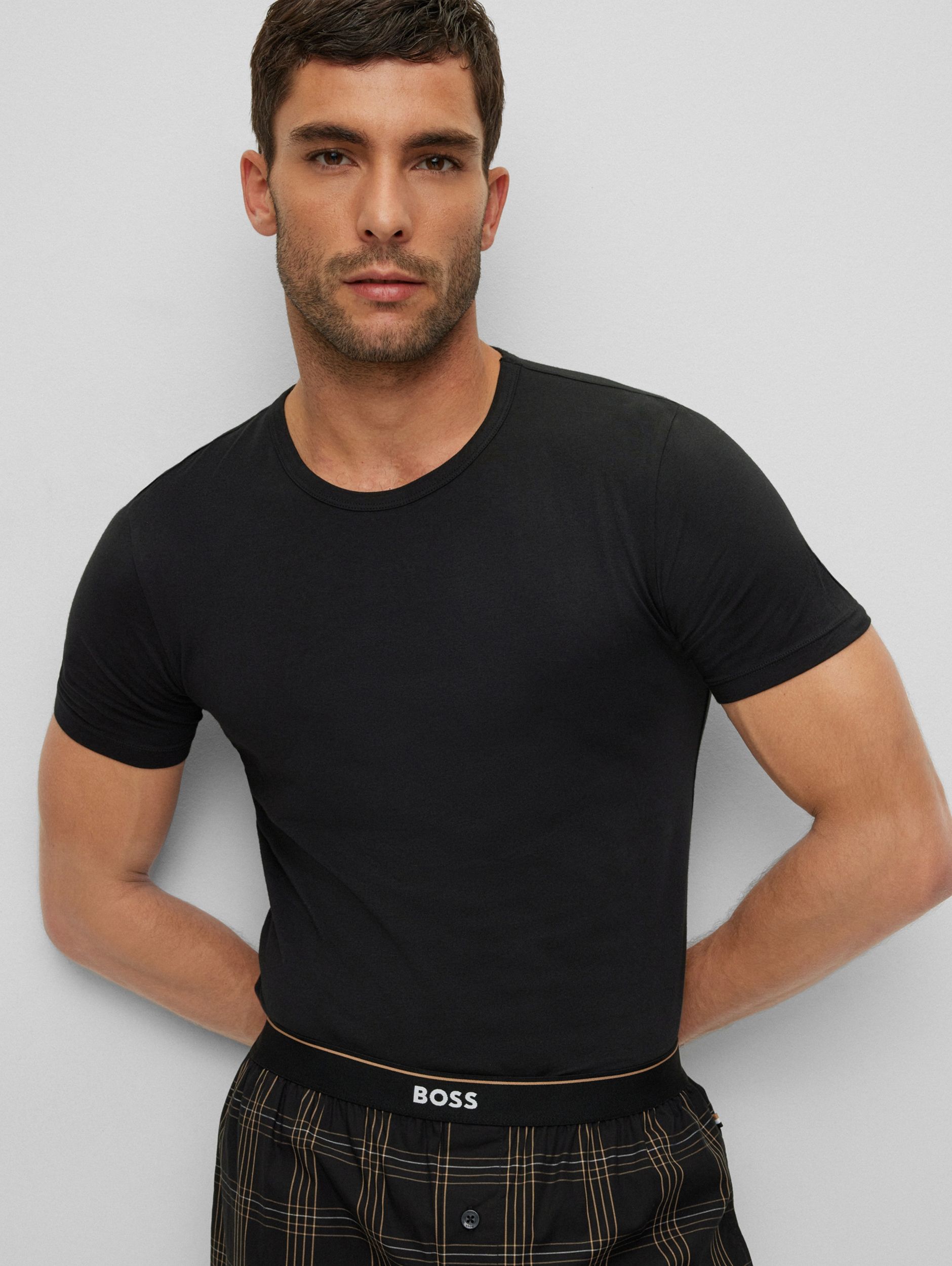 Hugo Boss Menswear R-neck 2 Pack T-shirt KM Zwart 082265-001-L