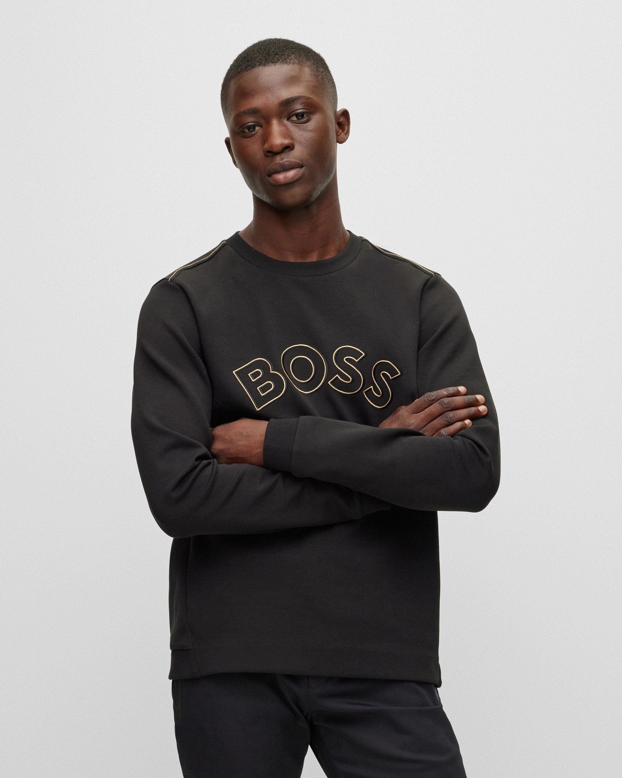 Hugo Boss Leisure Salbo Iconic Sweater Zwart 082292-001-L