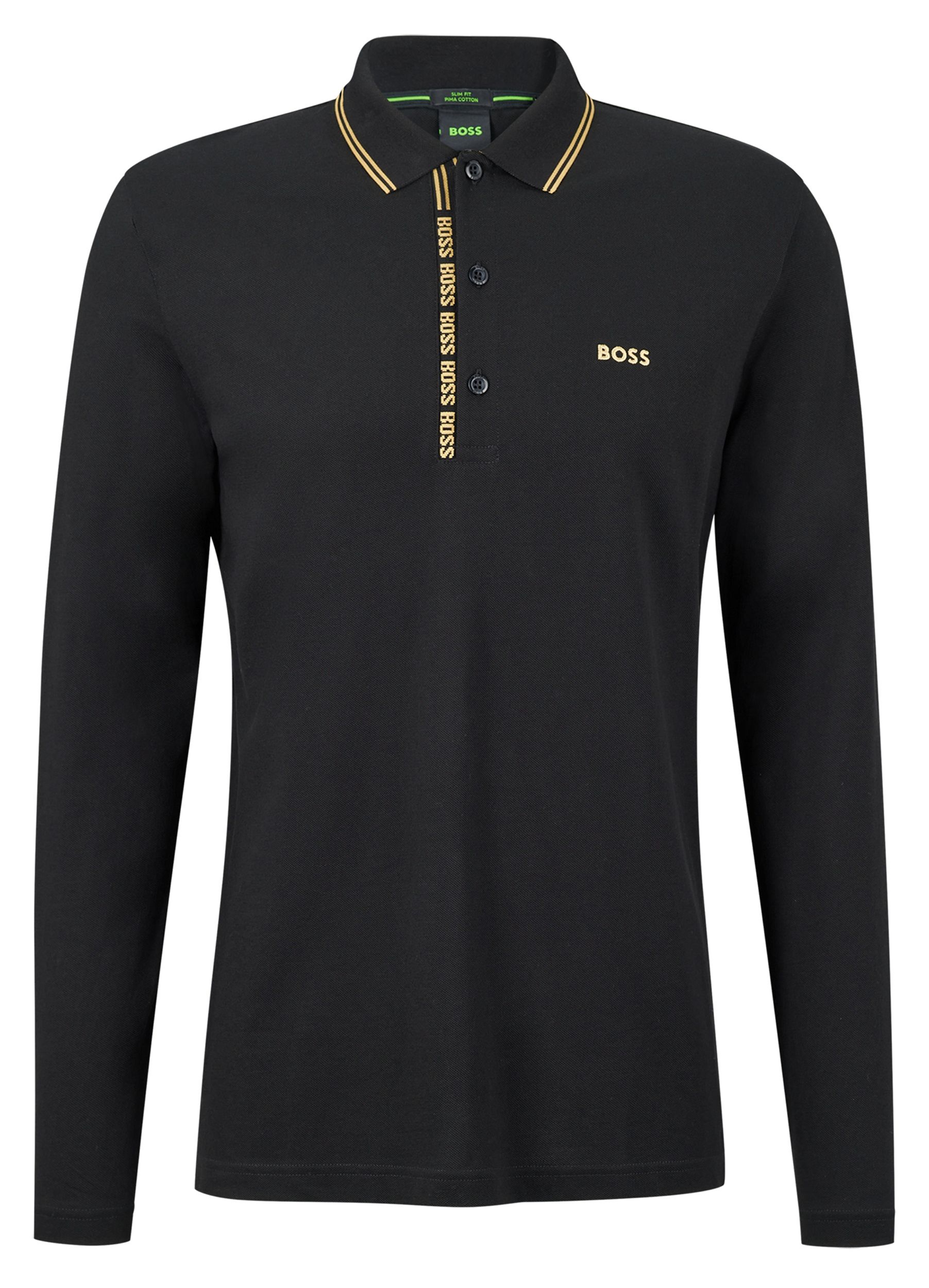 Hugo Boss Leisure Pleesy 4 Polo LM Zwart 082301-001-L