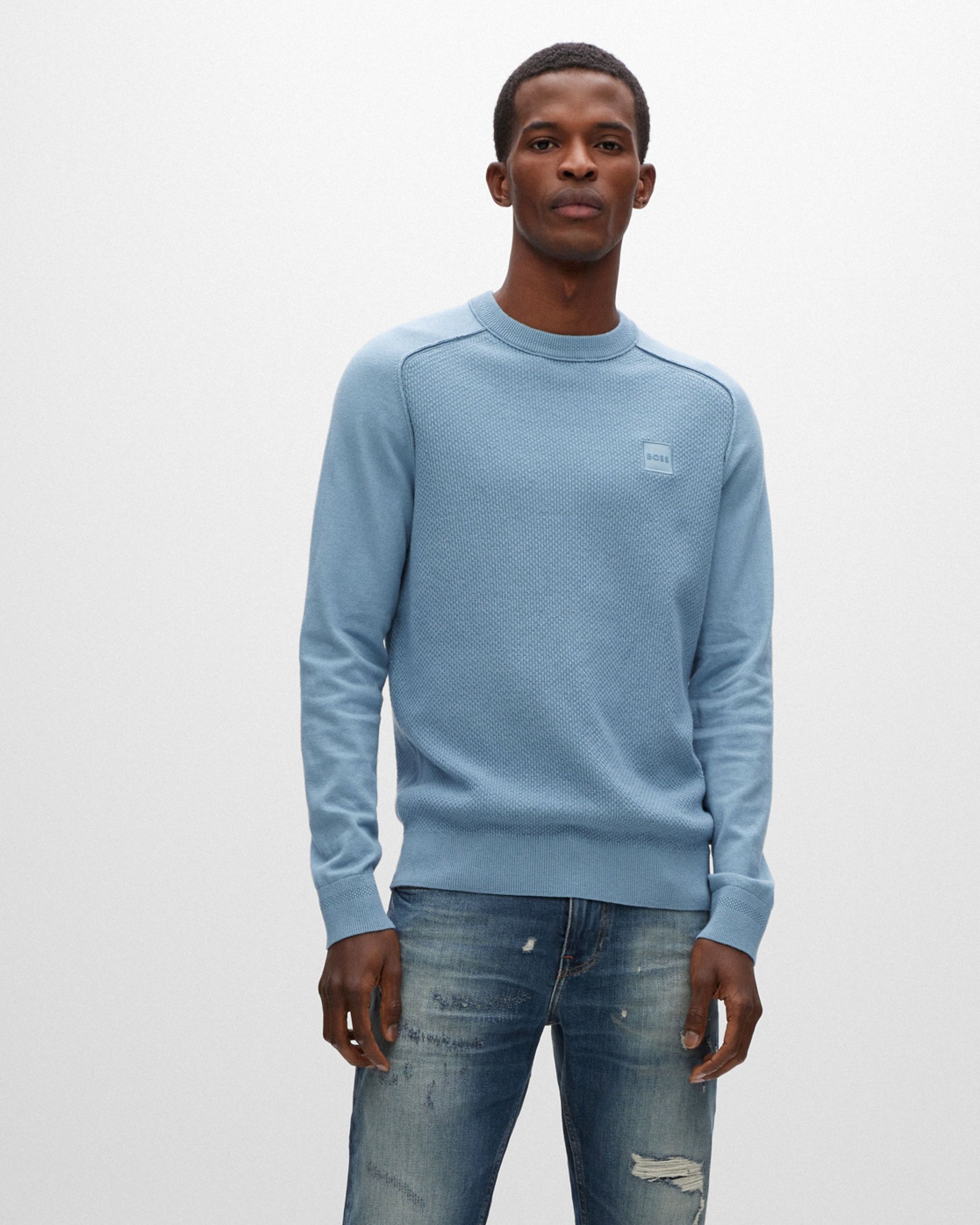 Boss Kesom Trui Ronde Hals Licht blauw 082410-002-L