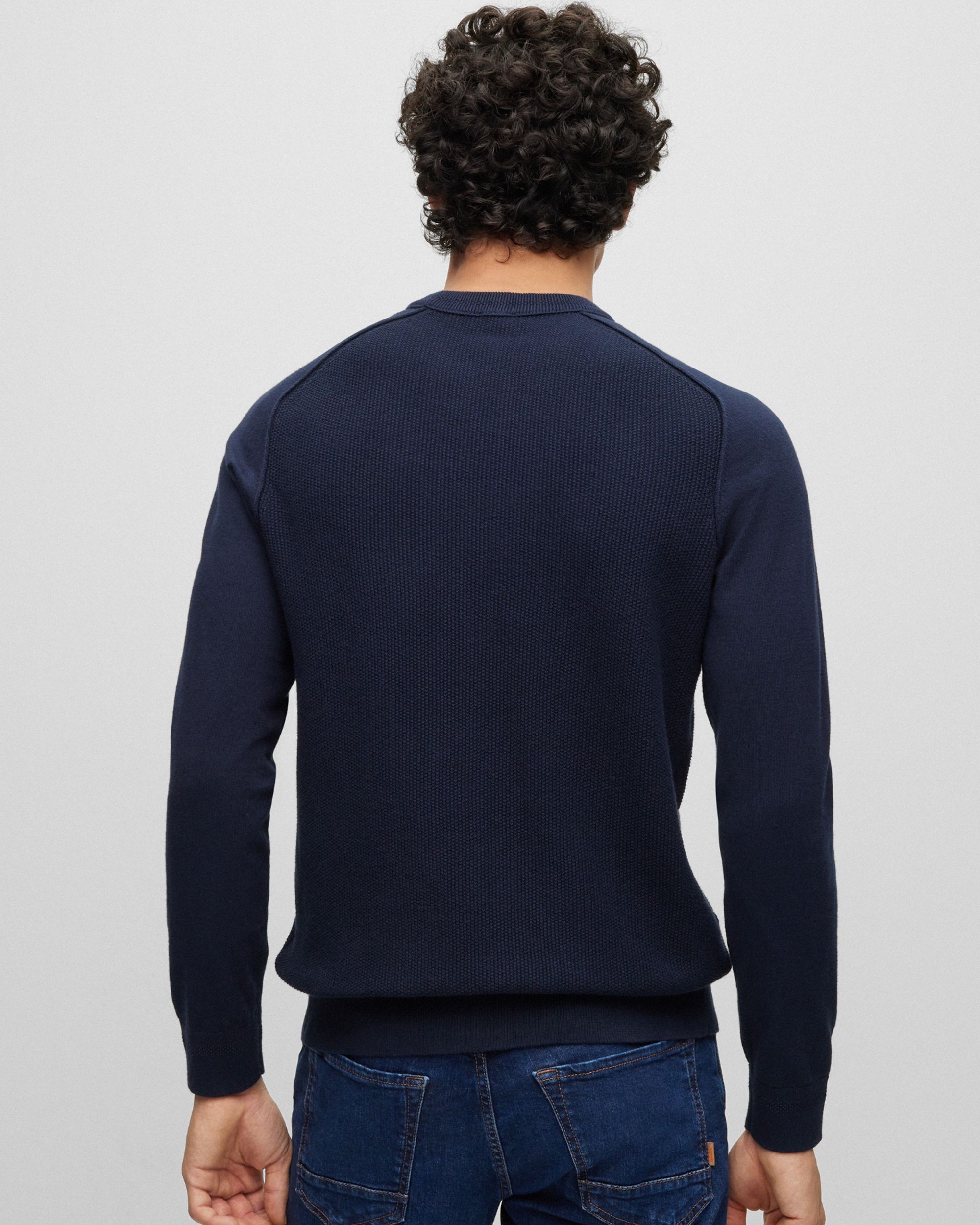 Boss Kesom Trui Ronde Hals Donker blauw 082410-001-L